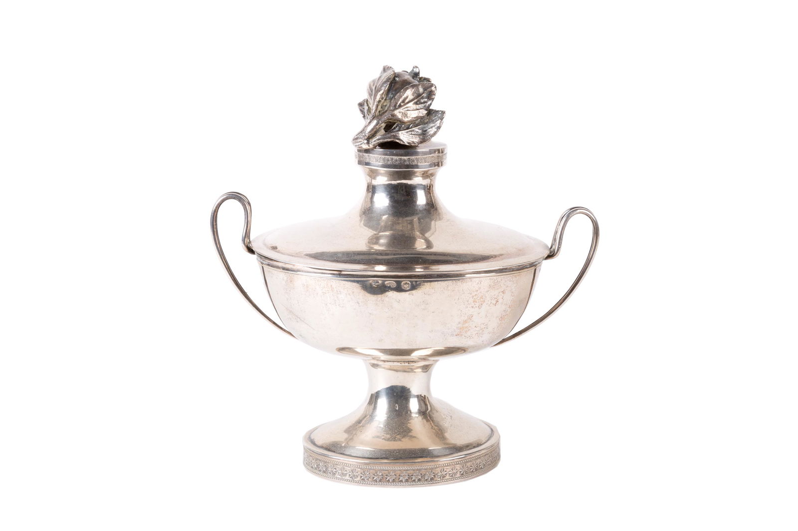 Silver sugar bowl, gr. 400 ca.  Milan. 19th c. (1 of 5)