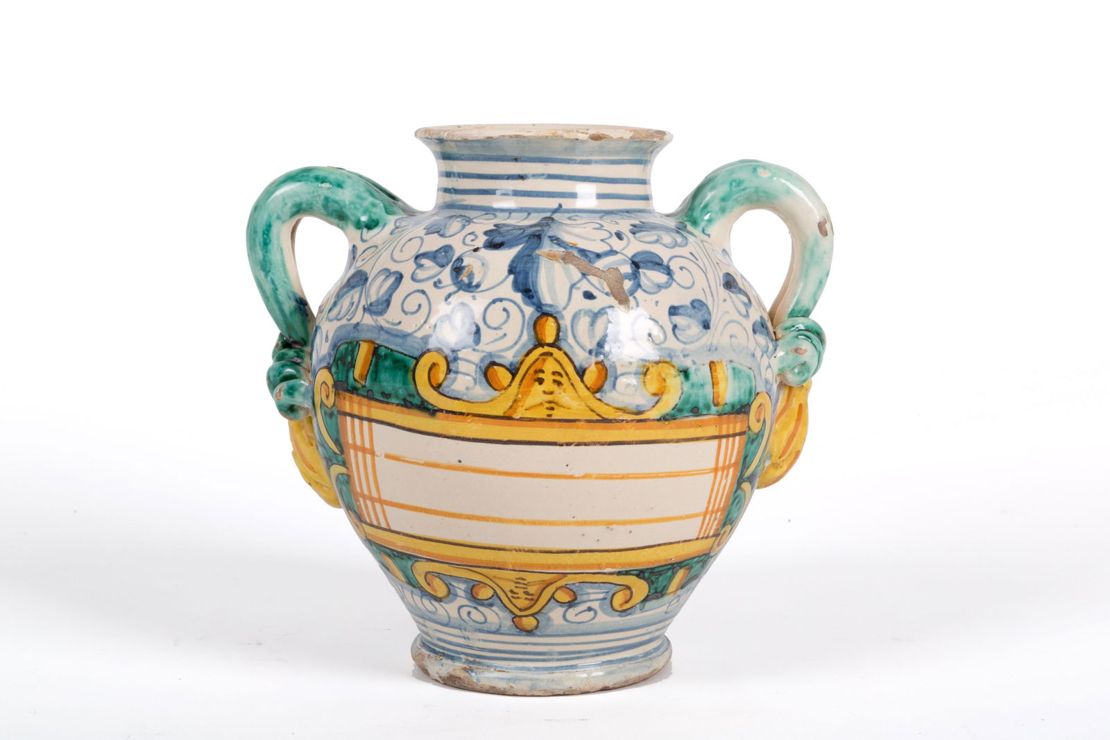 Majolica two-handled jar. Montelupo. 17th century (1 of 5)