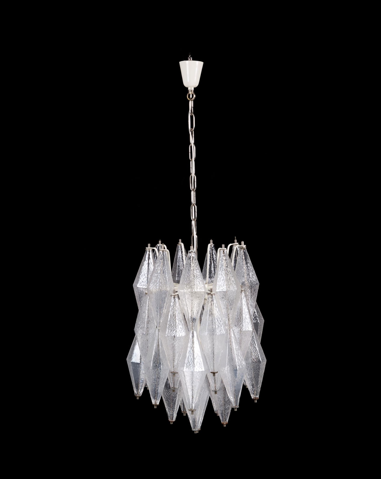 Polyhedron chandelier with two glass floors. (1 of 5)