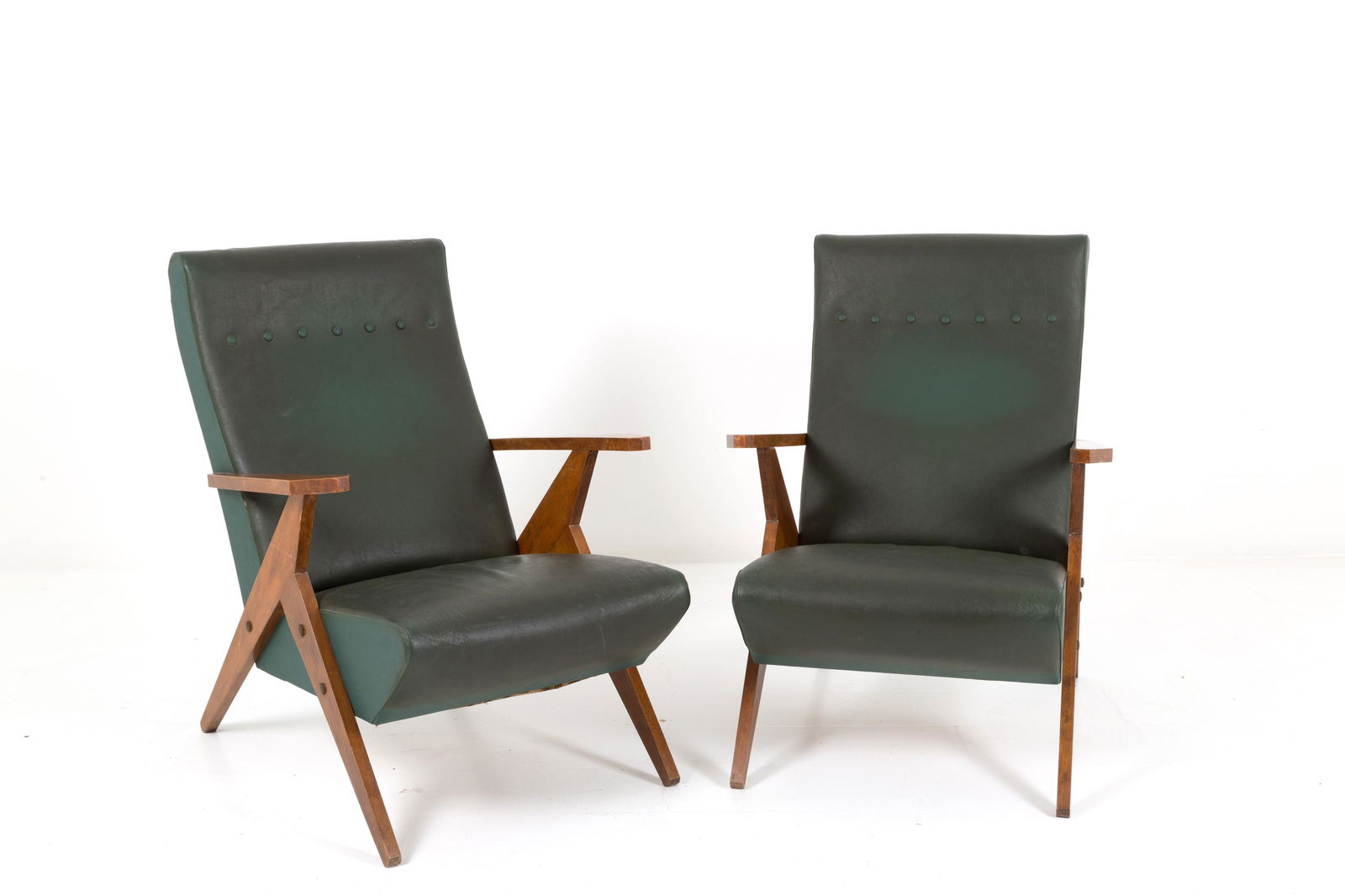 Pair of sky armachairs. '50s (1 of 5)