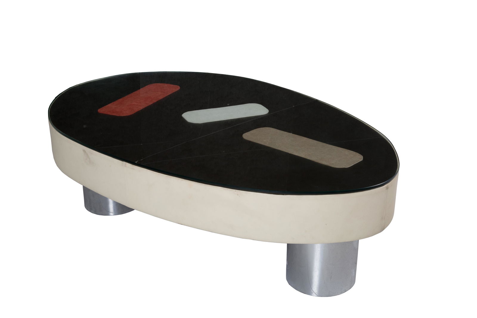 MAURI TELERMA. Elliptical wooden coffee table (1 of 5)