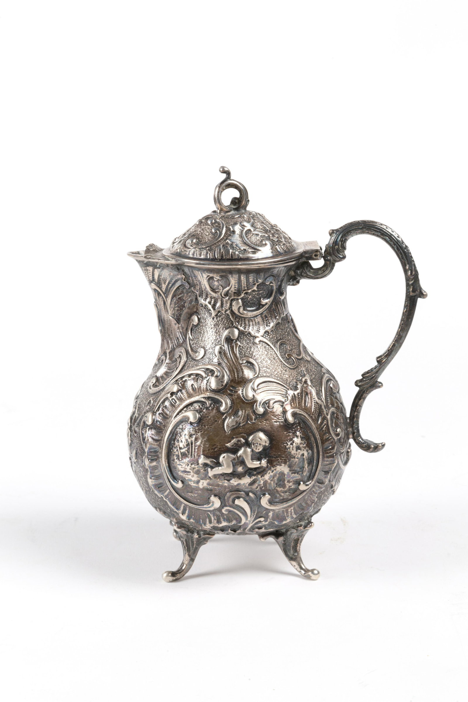 Silver coffee maker, gr. 370 ca. Early 20th c. (1 of 5)