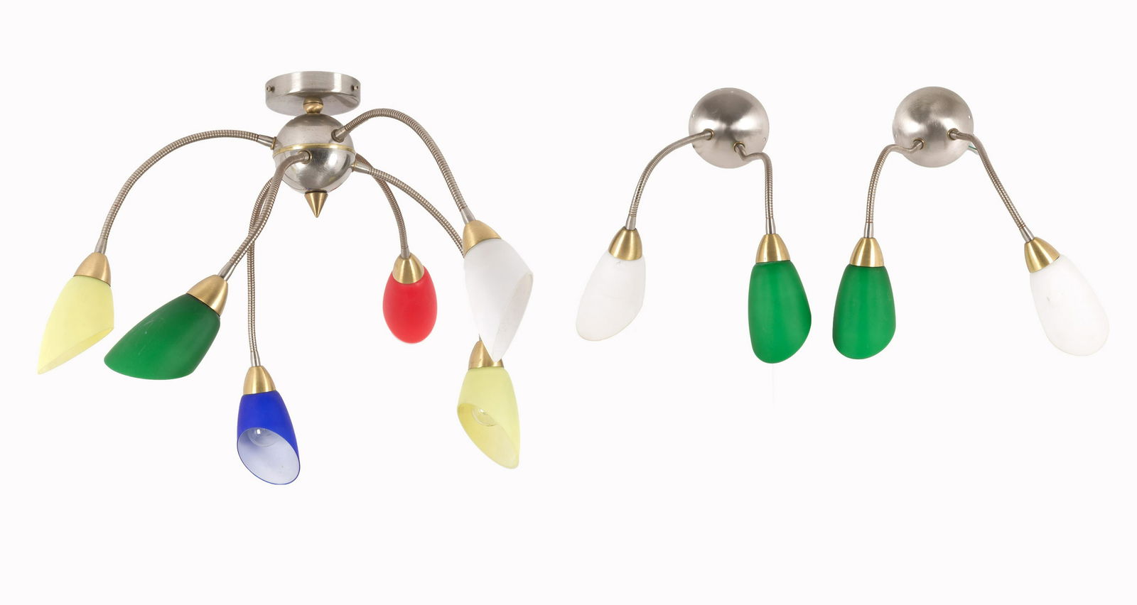 One chandelier and two sconces. Italy. 1960s (1 of 5)