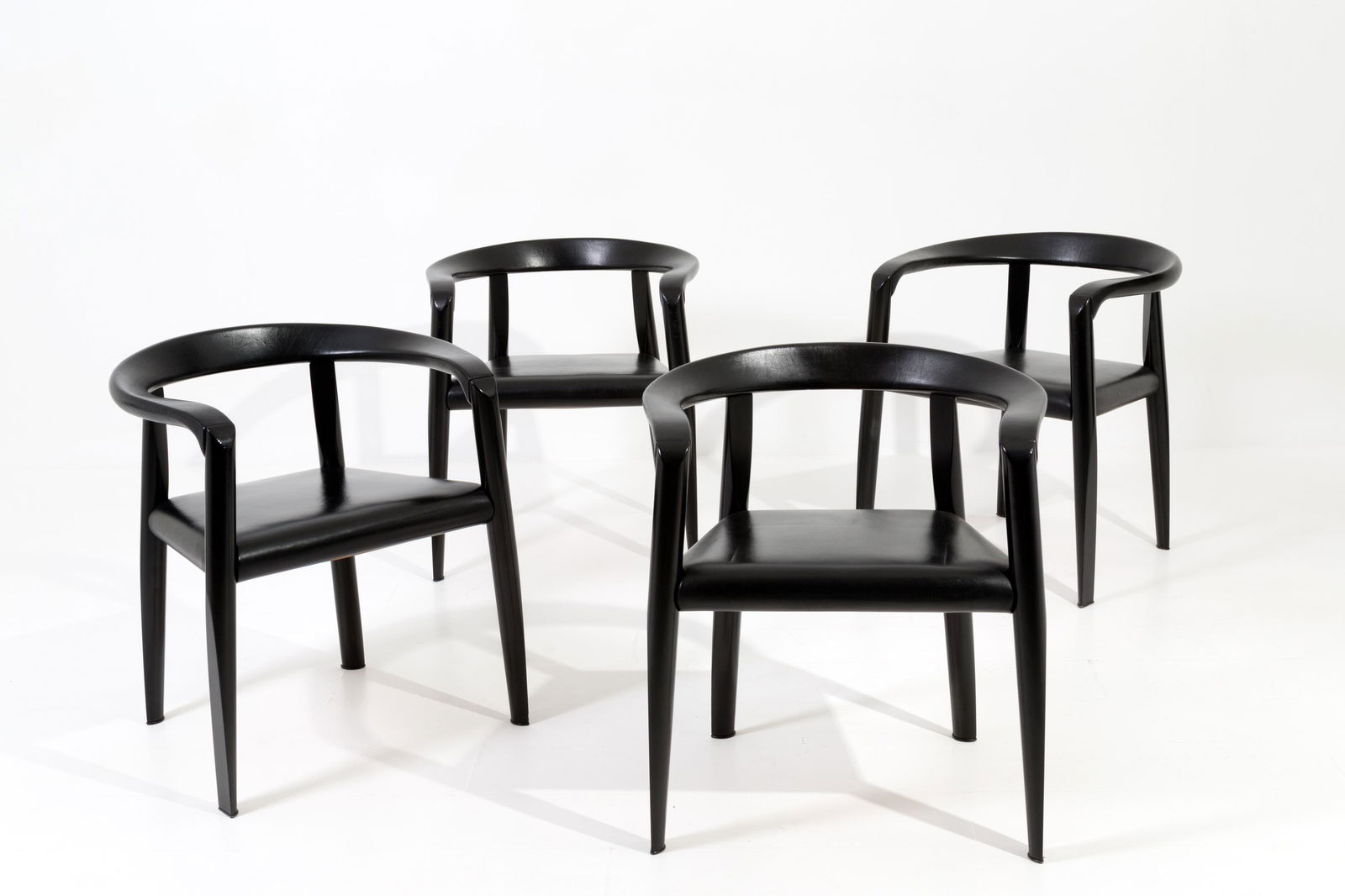 TOBIA SCARPA for MOLTENI. Four Miss chairs. 1970s (1 of 5)
