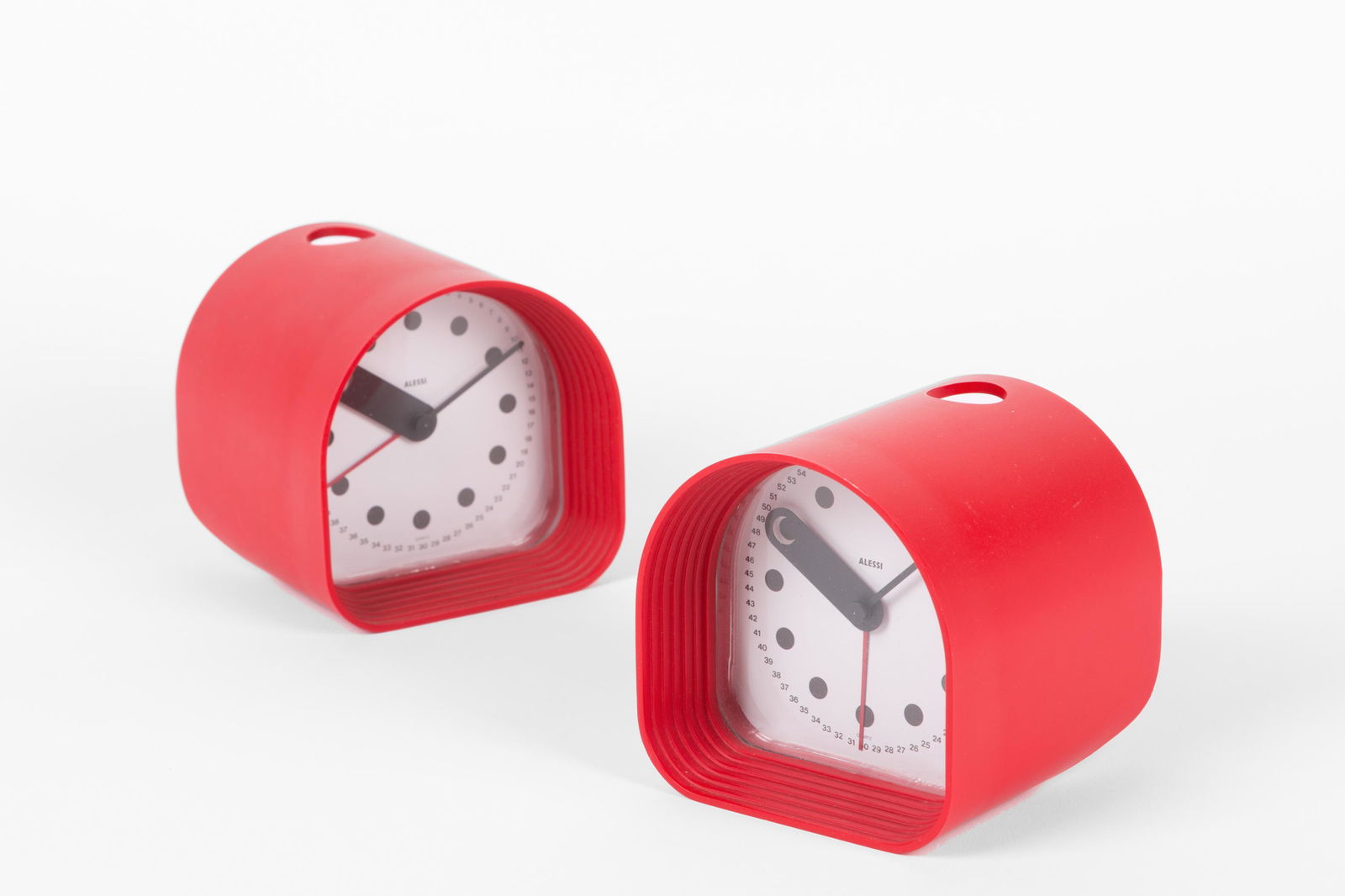 ALESSI Joe Colombo デザイン 置き時計「Optic」アラーム× c92e73f5-2dcc-529e-973f-