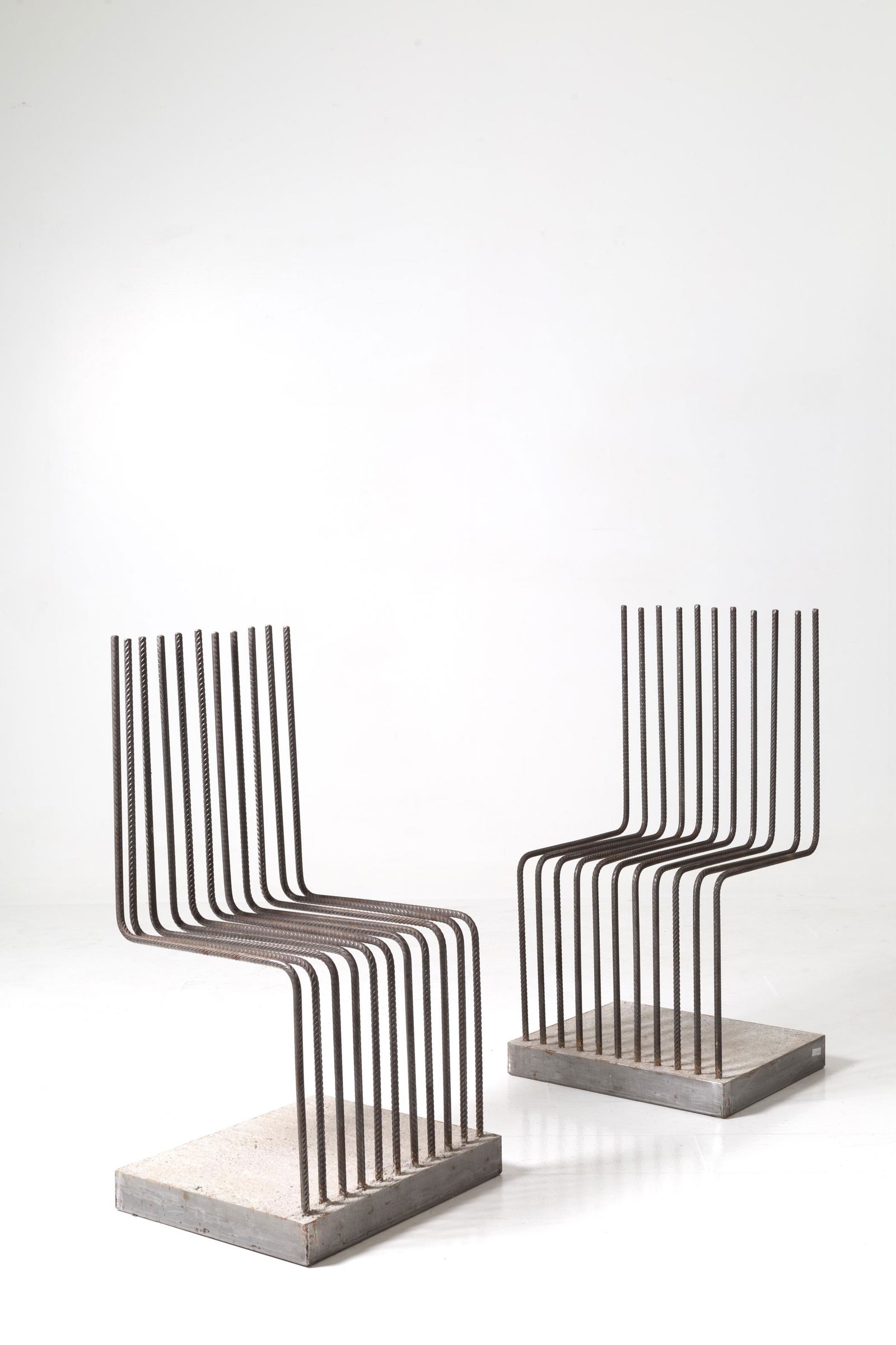 HEINZ LANDES (Attr). Two Solid chairs. 1980s (1 of 5)