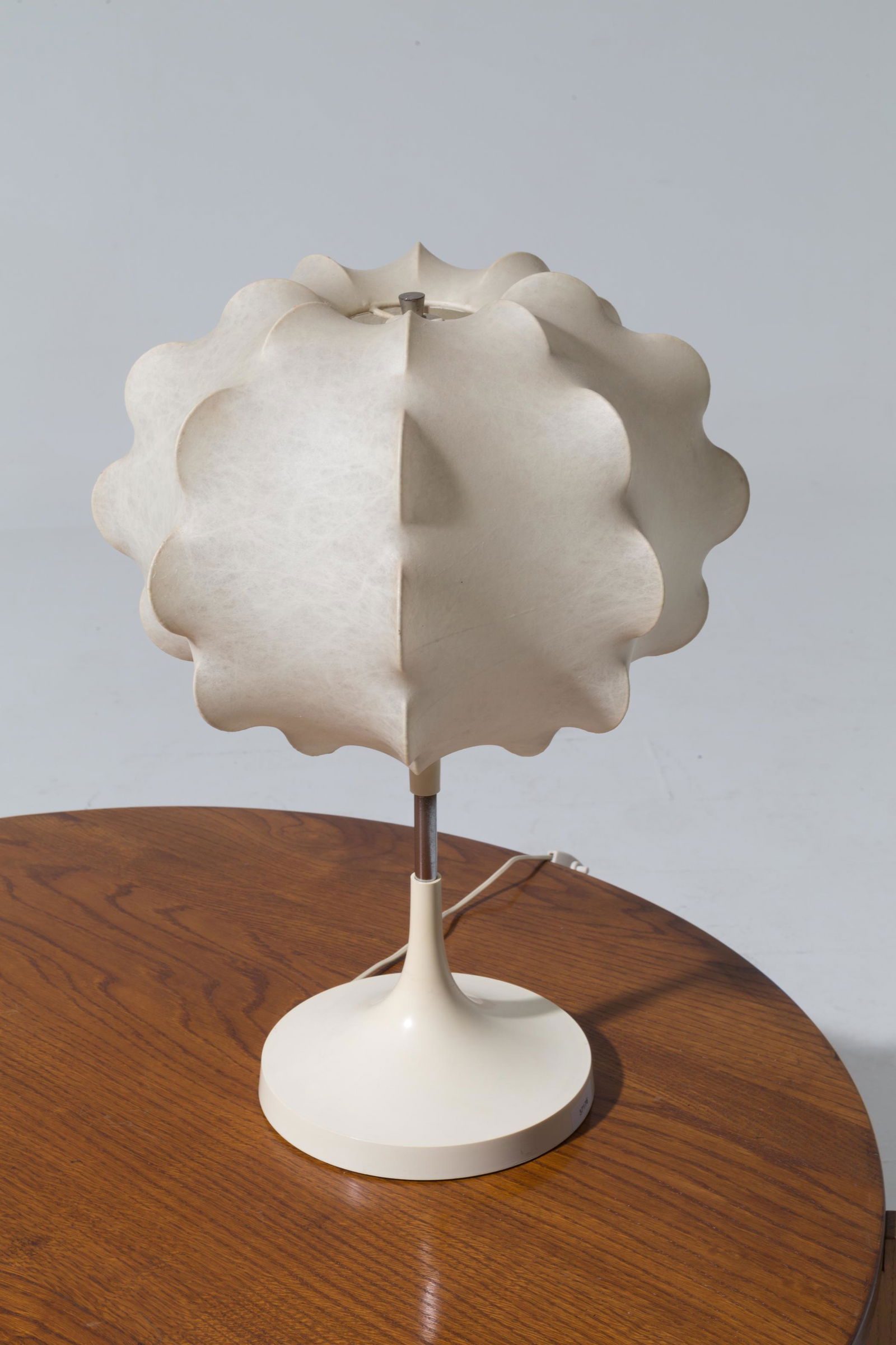 White parchment Cocoon table lamp. Italy. 1960s (1 of 4)