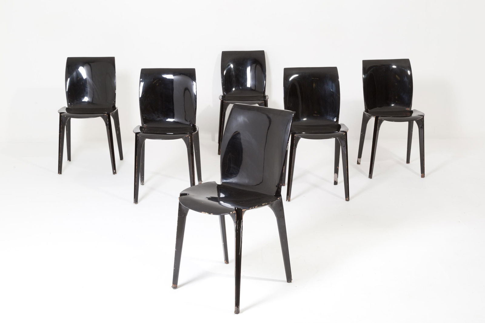 SAPPER & ZANUSO. Six Lambda chairs. GAVINA. 1950s (1 of 5)