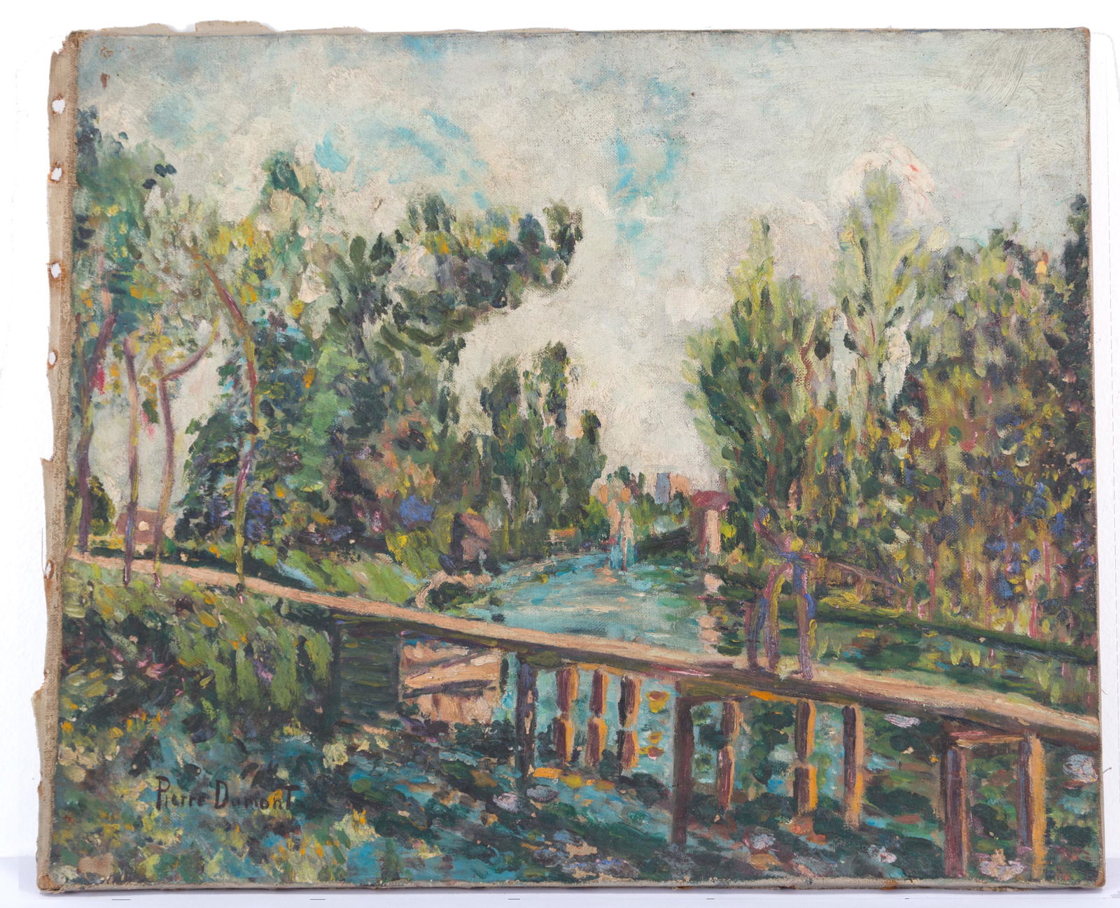 PIERRE DUMONT. Oil painting on canvas. Signed (1 of 3)