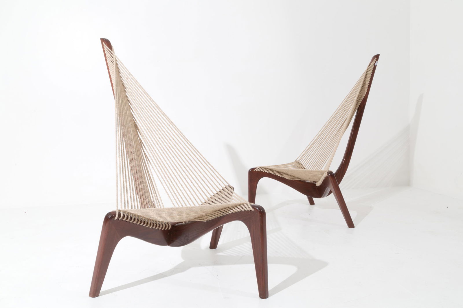 JORGEN HOVELSKOV. Two Harp chairs. 1960-70s (1 of 5)
