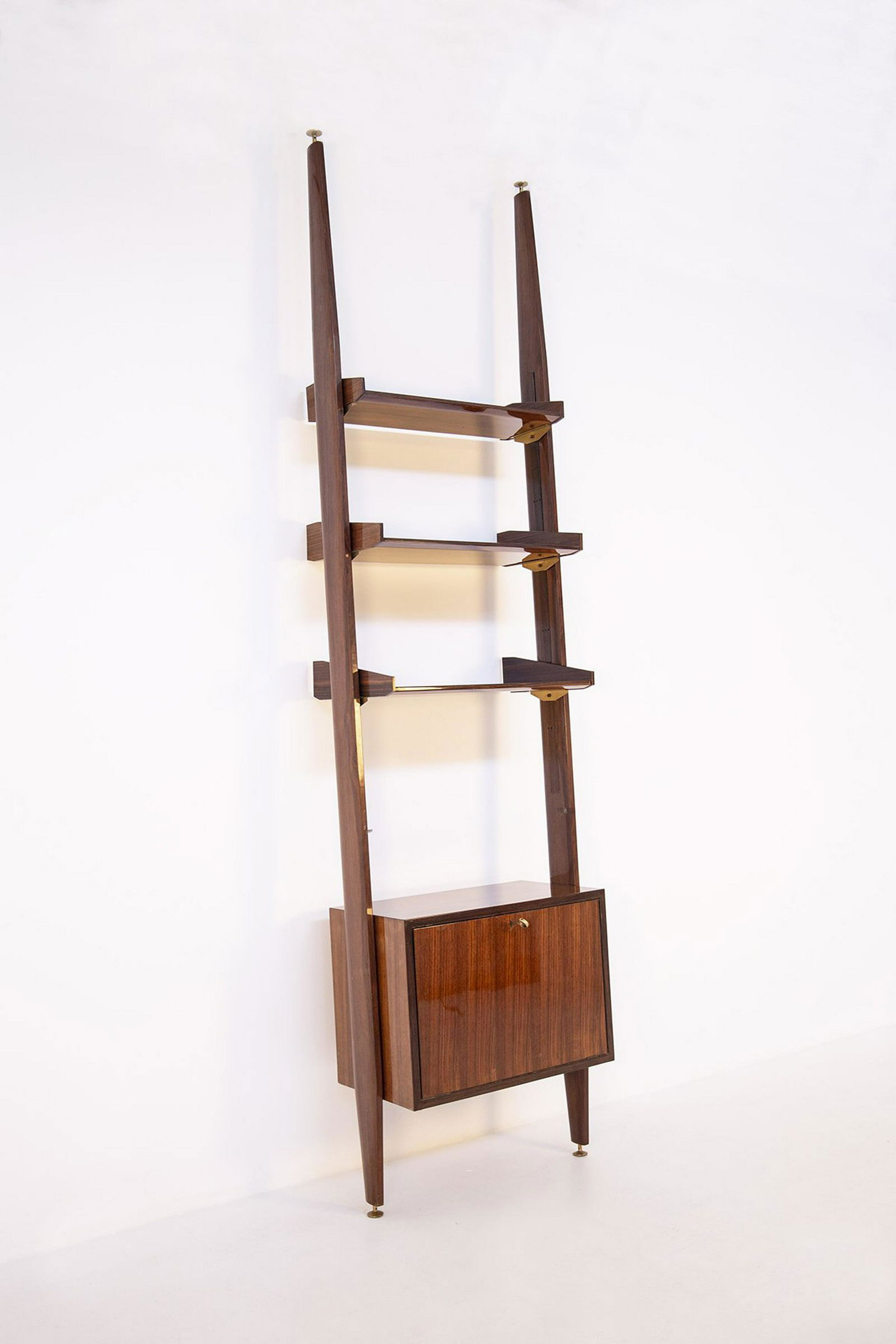 Italian bookcase in wood and brass (1 of 5)