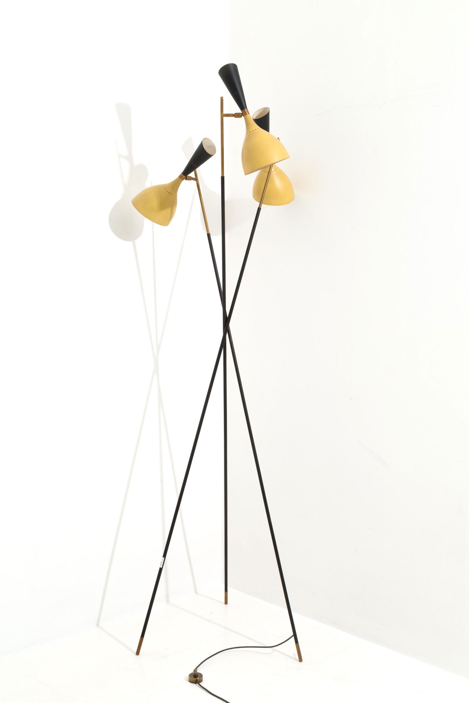 STILNOVO. Floor lamp in brass and iron. '50s (1 of 5)