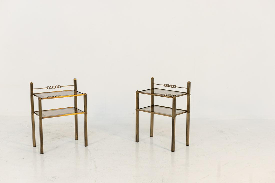 OSVALDO BORSANI(Attr.)Pair of brass bedside tables (1 of 5)
