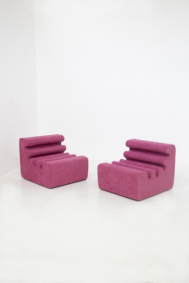 LIISI BECKMANN for ZANOTTA. Pair of Karelia armchairs (1 of 5)
