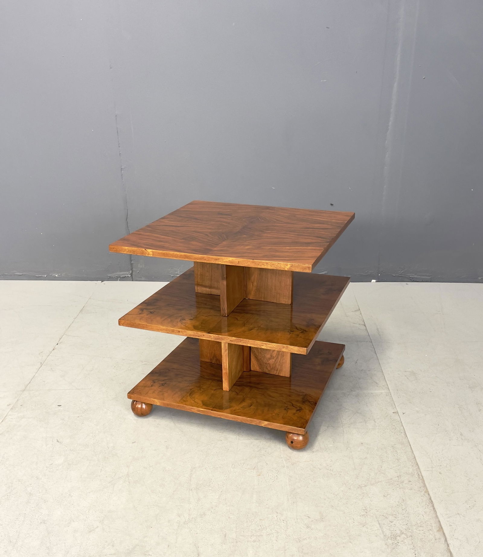 Italian small wooden table. 1930s (1 of 3)