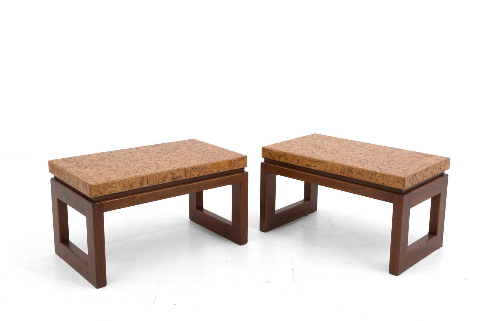 PAUL FRANKL. Pair of wooden coffee table. 1960s (1 of 4)
