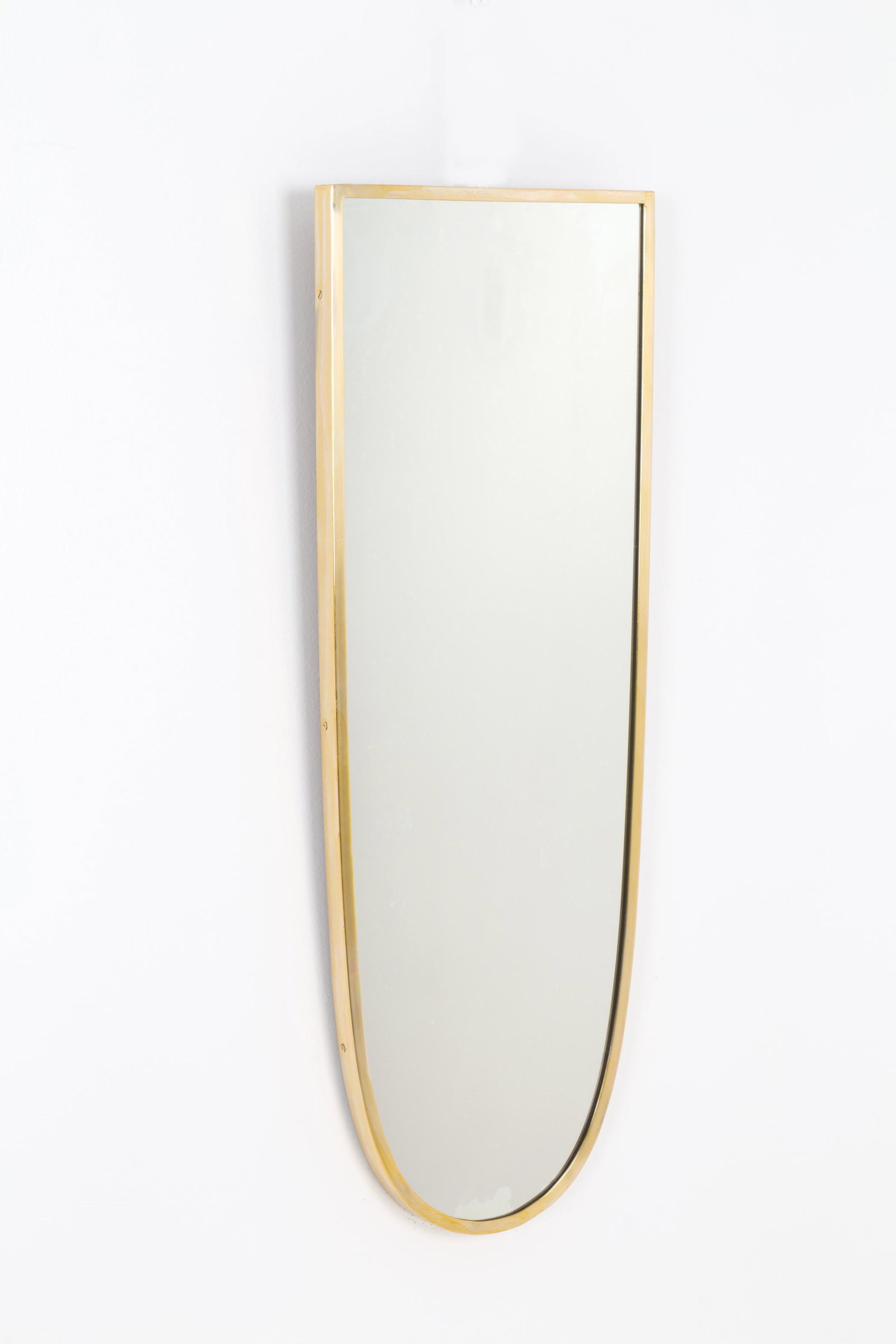 Round italian brass mirror. 1950s (1 of 3)
