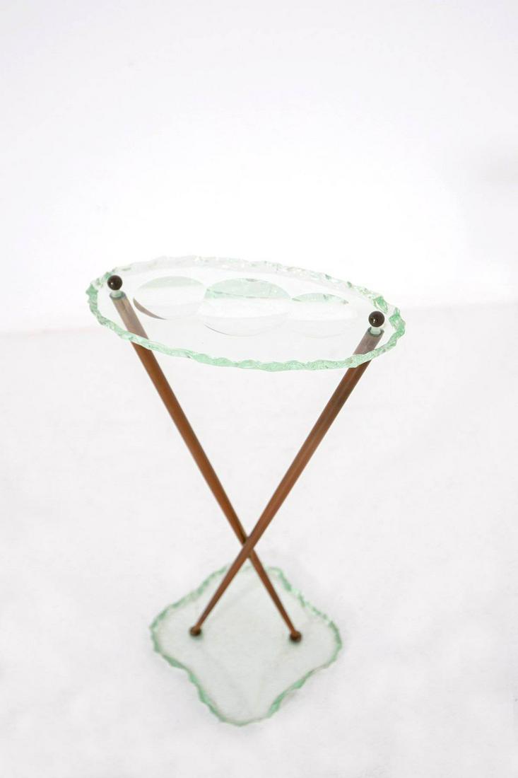 MAX INGRAND. Crystal and brass ashtray. 1960s (1 of 5)