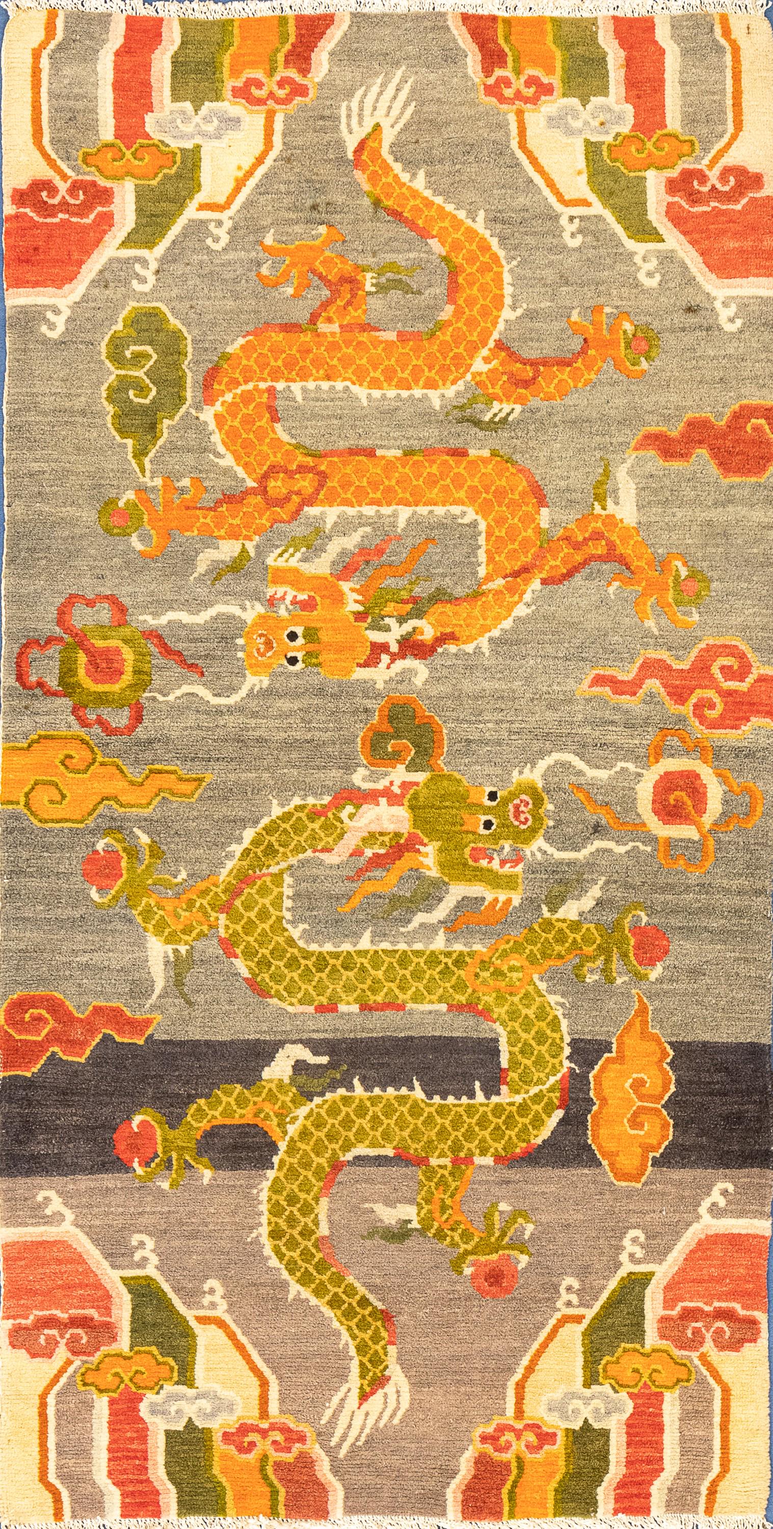 Tibet carpet with dragon design (1 of 5)