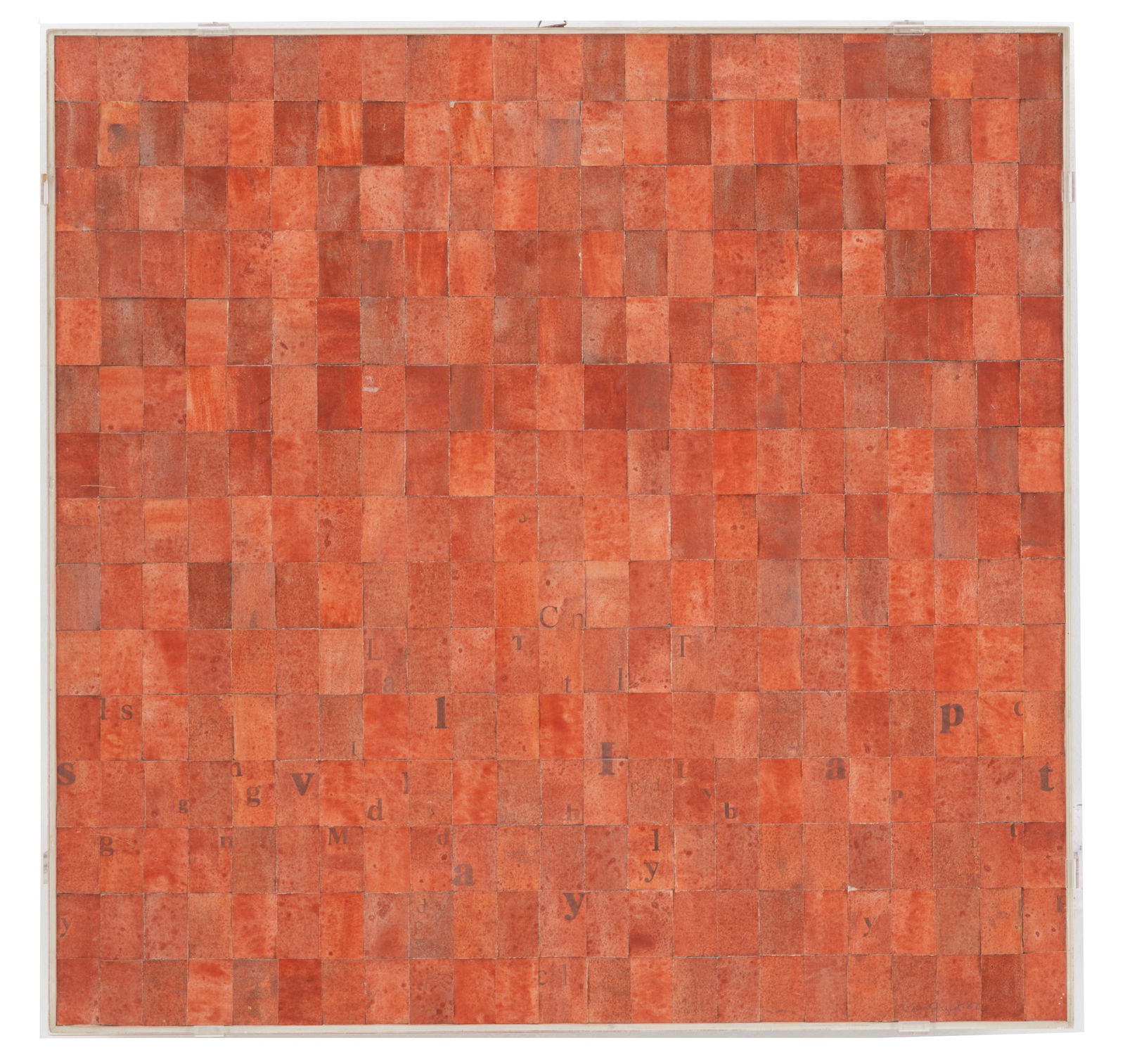 ROBERT COURTRIGHT. Mixed media "UNTITLE": ROBERT COURTRIGHT (Sumter - Opio 2012). Acrylics on paper collage applied on board "UNTITLE". 70x70 cm approx. ROBERT COURTRIGHT (Sumter - Opio 2012). Acrilici su collage di carte applicate su tavola