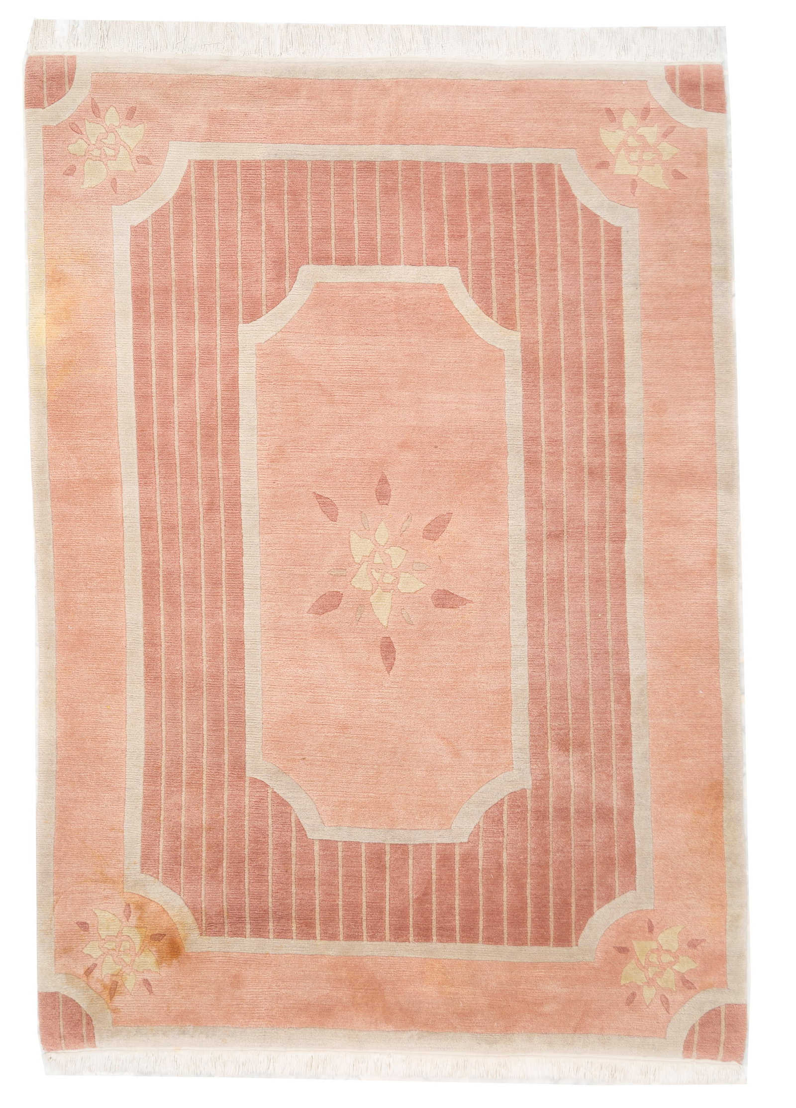 Tibetan rug: Tibetan rug. Recently made. Full pile, four original sides. 278x197 cm approx. Tappeto Tibet. Recente manifattura. Full pile, quattro lati perimetrali originali. 278x197 cm ca.