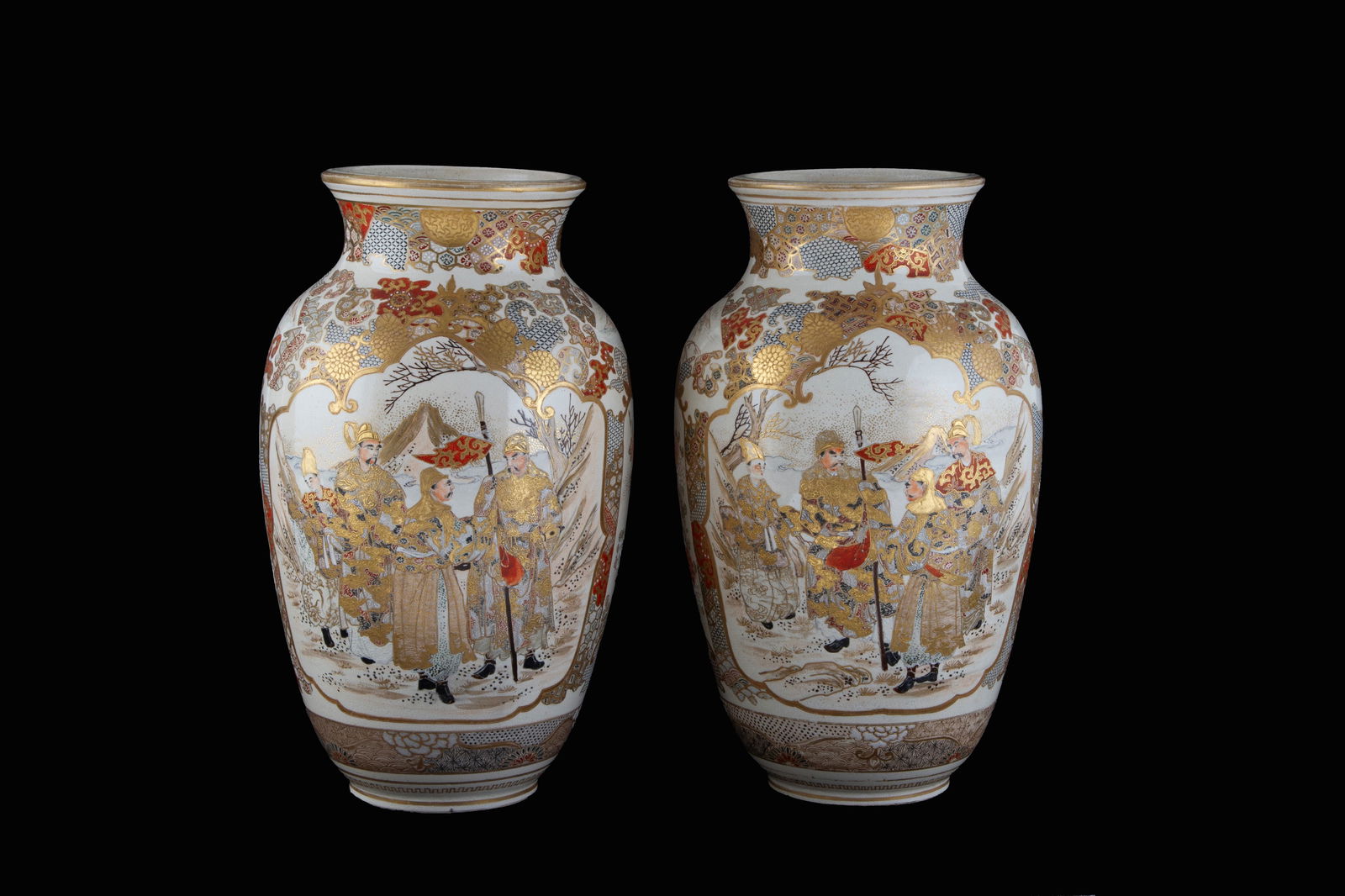 Pair of Satsuma vases (1 of 6)