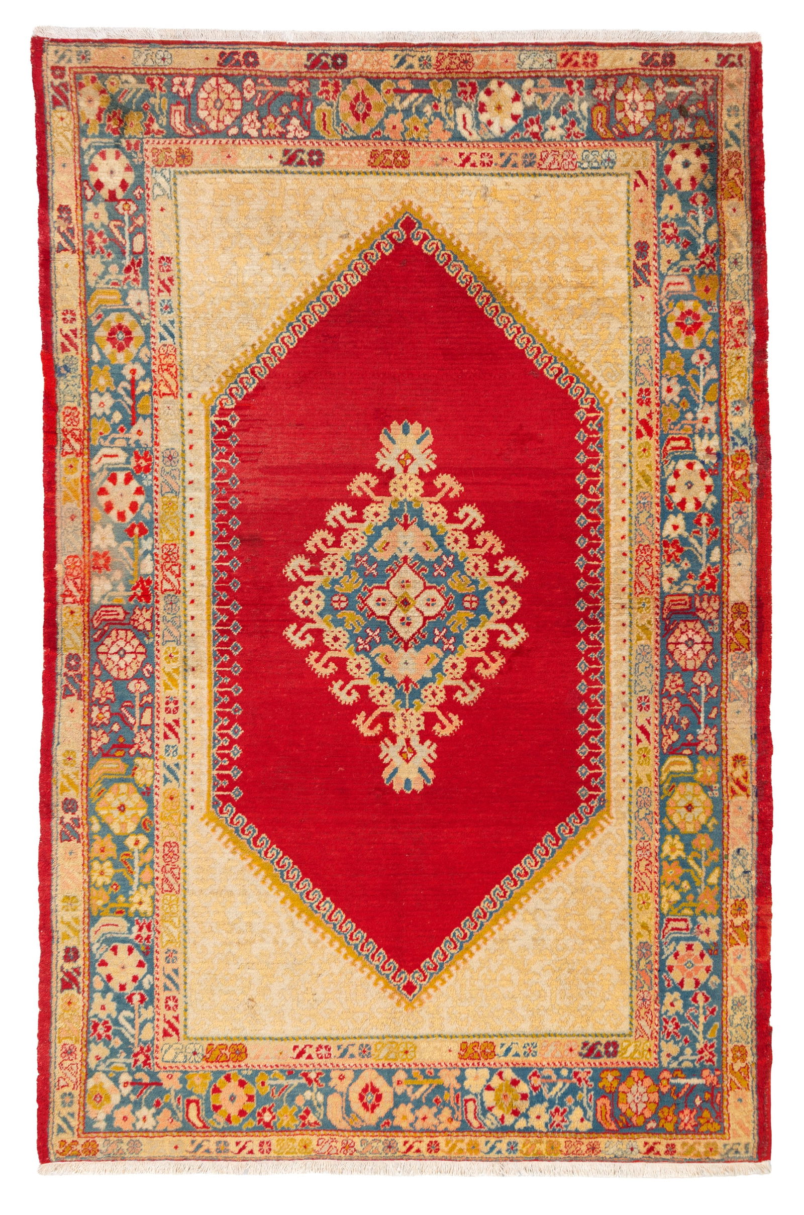 Ezine carpet. Anatolia: Ezine carpet. Anatolia. Early 20th century. Excellent condition, pile field. 210x138 cm approx. Tappeto Ezine. Anatolia. Inizi XX secolo. Ottimo stato di conservazione, campo in vello. 210x138 cm ca.