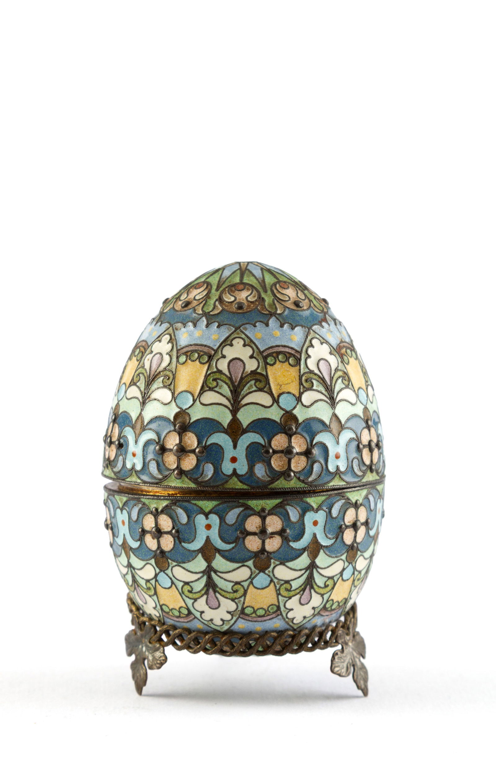 Silver egg with enamels (1 of 4)