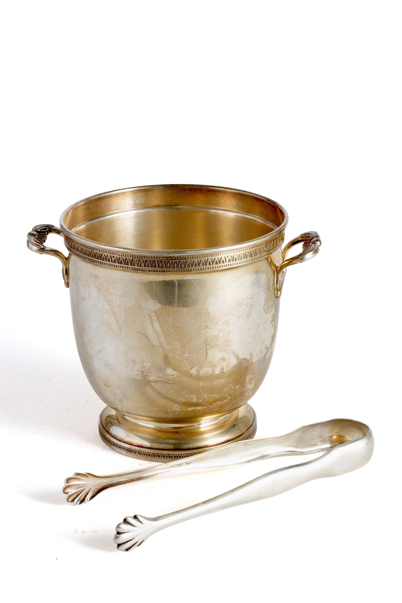 800 silver ice bucket with tong (1 of 3)