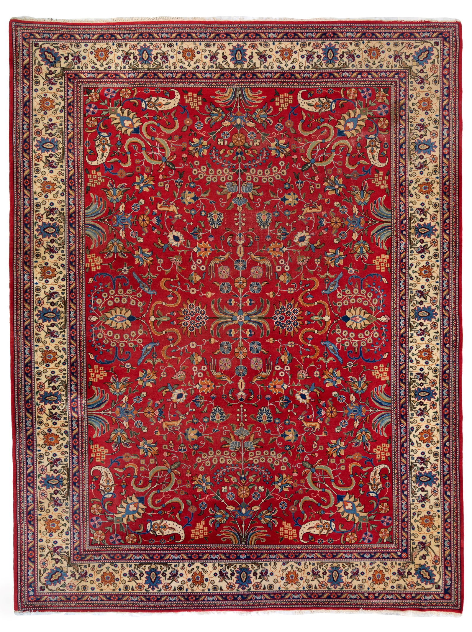 Sarouck carpet. Persia: Sarouck carpet. Persia. First half of the 20th century. Good condition, no restorations, small areas of natural wear and tear of time. 396x305 cm approx. Tappeto Sarouck. Persia. Prima meta' del XX