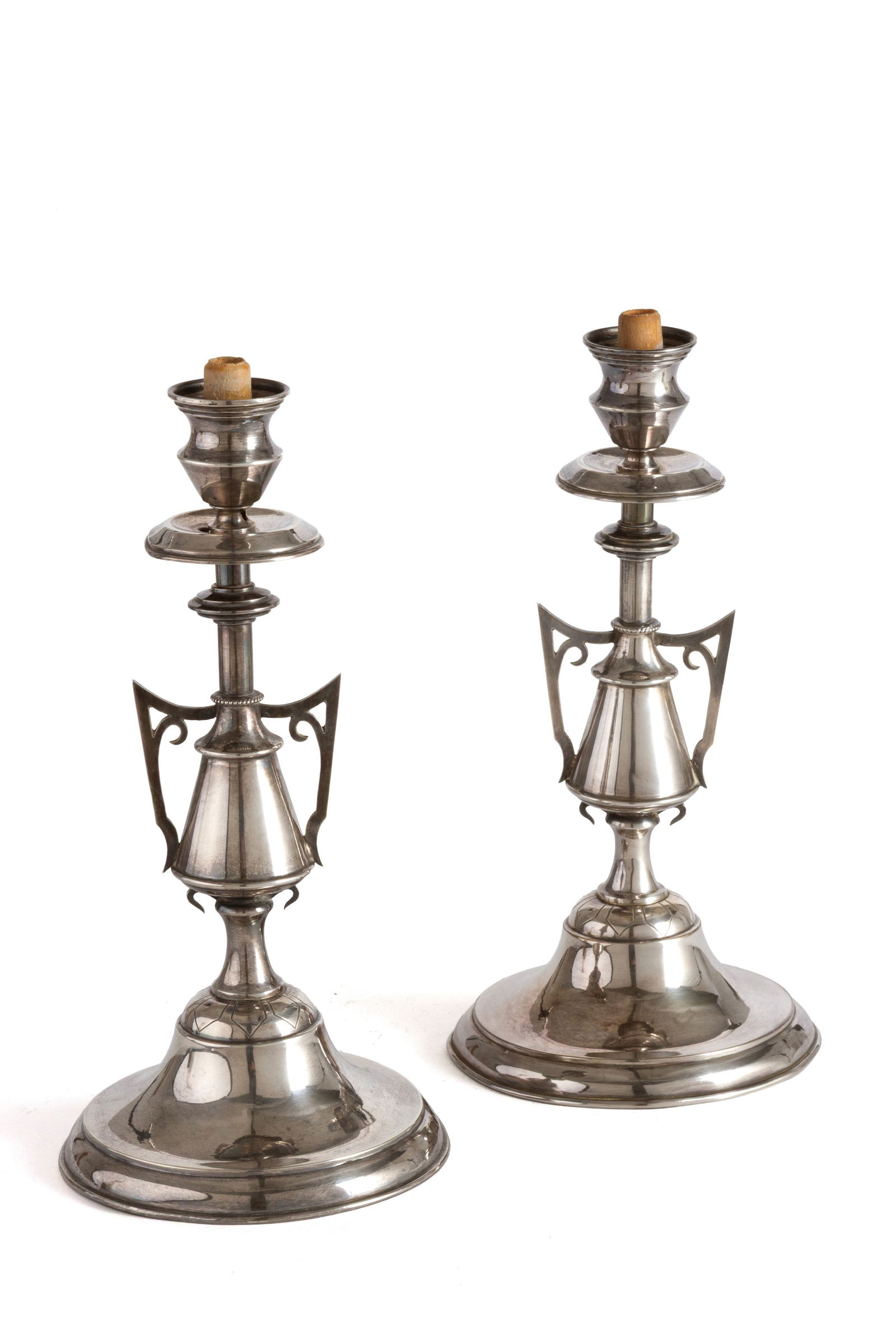 Pair of silver candlesticks. ROVIRA (1 of 3)
