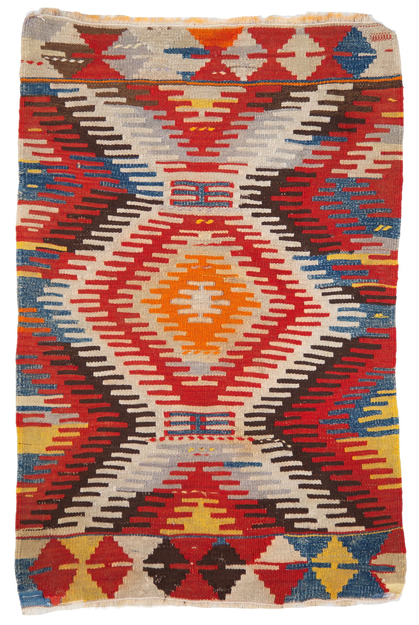 Kilim Haymana. Central Anatolia: Kilim Haymana. Central Anatolia. First half of the 20th century. Excellent condition. 122x81 cm approx. Kilim Haymana. Anatolia Centrale. Prima meta' del XX secolo. Ottimo stato di conservazione.