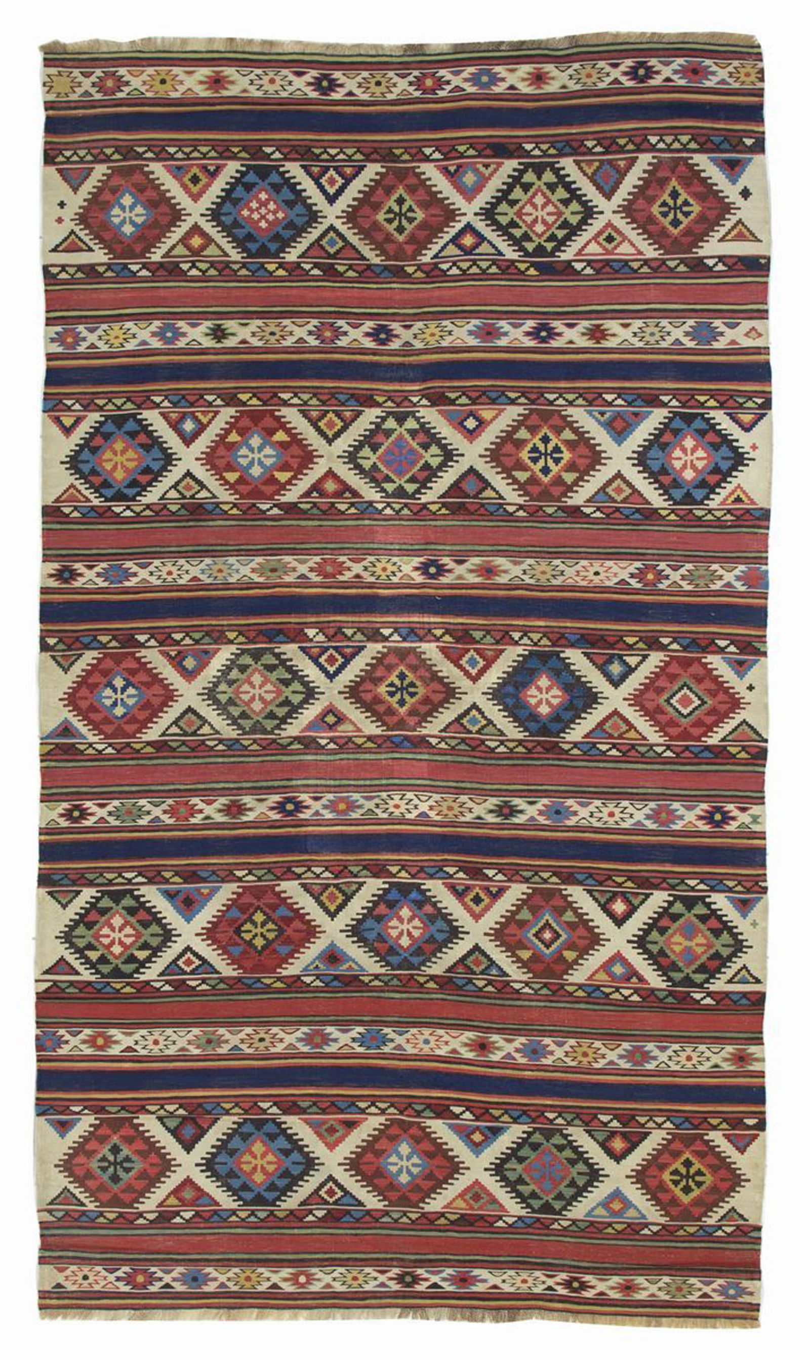 Shirwan kilim. Caucasus: Shirwan kilim. Caucasus. Late 19th century. Excellent condition. 250x145 cm approx. Kilim Shirwan. Caucaso. Fine XIX secolo. Ottimo stato di conservazione. 250x145 cm ca.