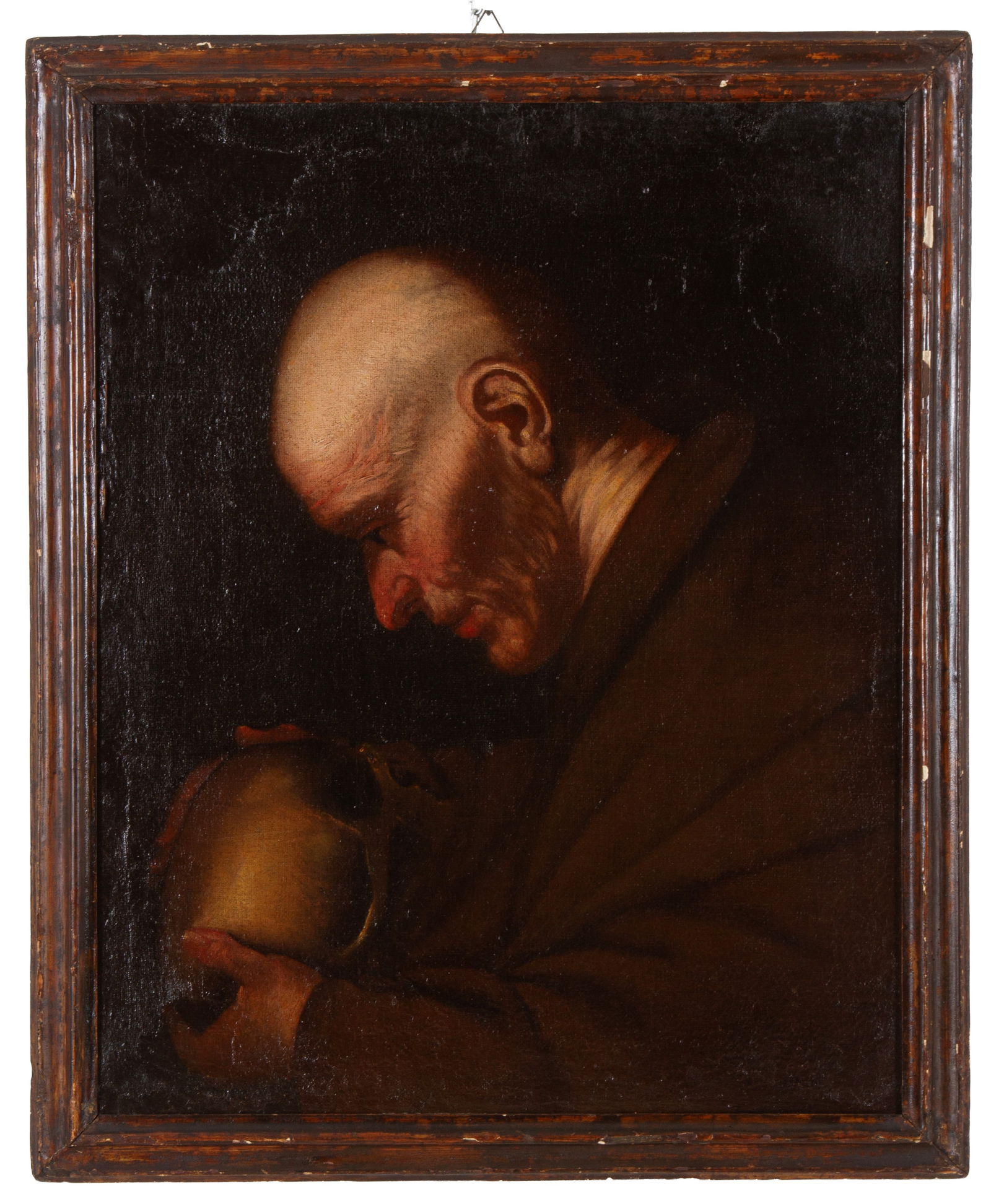 GIOVANNI DO (attr.). Painting "ST. PEDRO DE ALCANTARA": GIOVANNI DO (attr.)(Xa'tiva 1601 - Napoli 1656). Oil painting on canvas depicting? "ST. PEDRO DE ALCANTARA". Framed. Very minor restorations. Already re-stretched and re-lined. 73.5x59 cm approx.