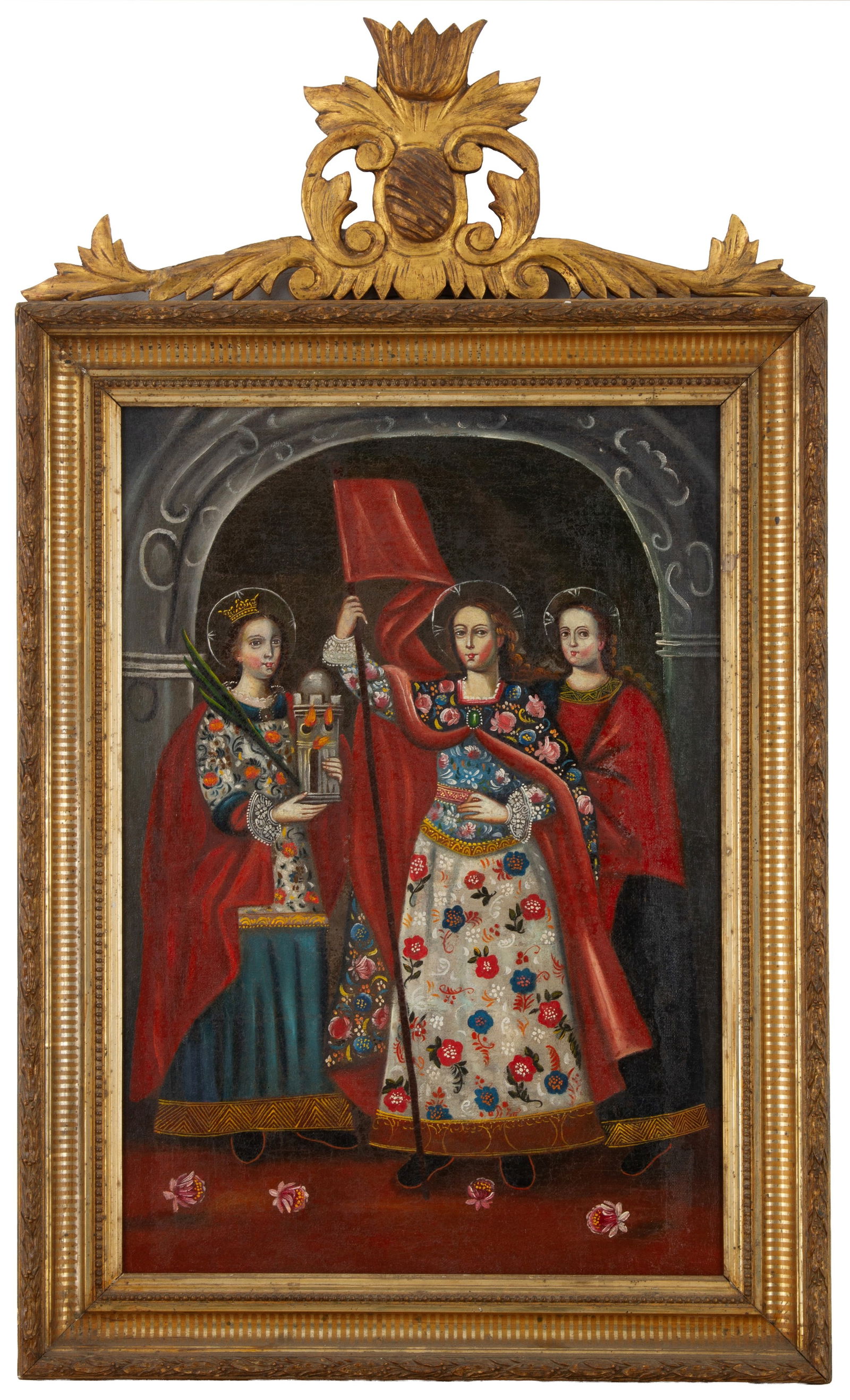 Painting "SAINTS, SAINT URSULA AND SAINT BARBARA" (1 of 3)