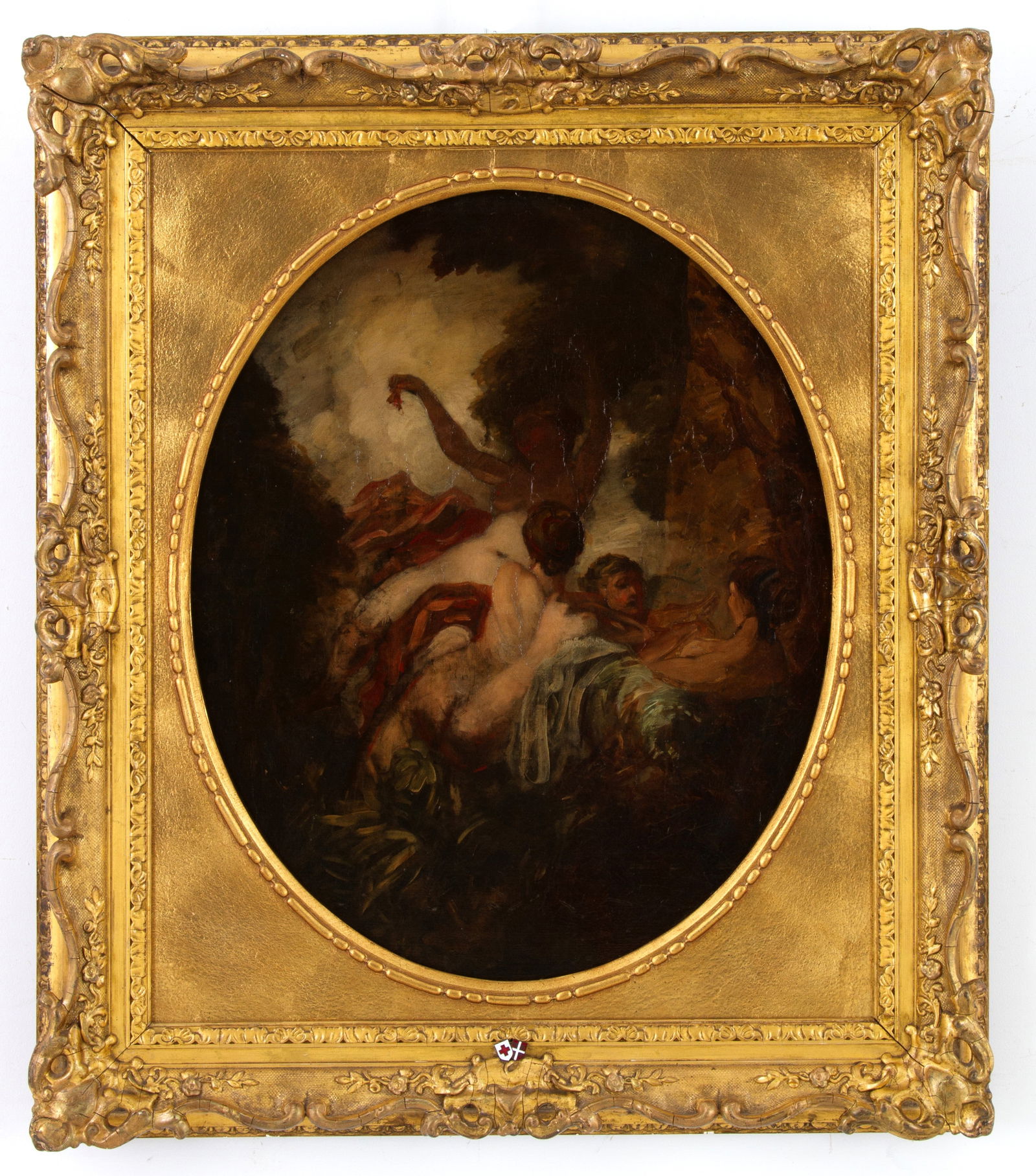 WILLIAM ETTY (attr.). Painting "NYMPHS IN THE WOODS" (1 of 4)