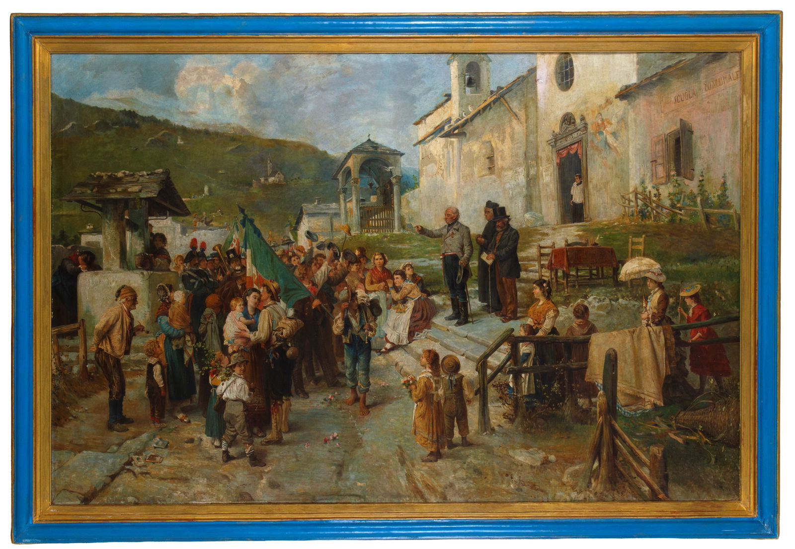 GEROLAMO INDUNO (copy from). Painting "THE DEPARTURE OF THE VOLUNTEERS" (1 of 10)