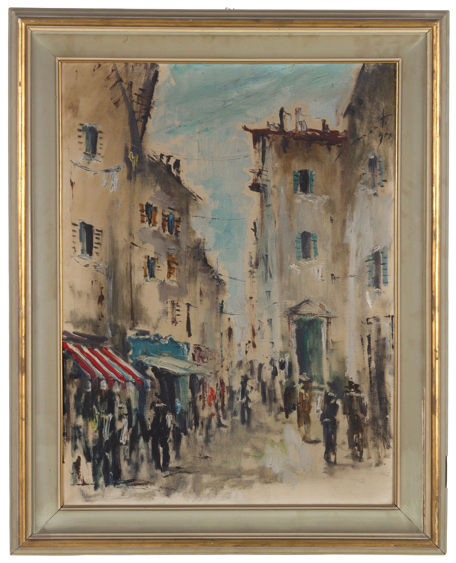 CESARINO MONTI. Painting "CITY VIEW" (1 of 5)