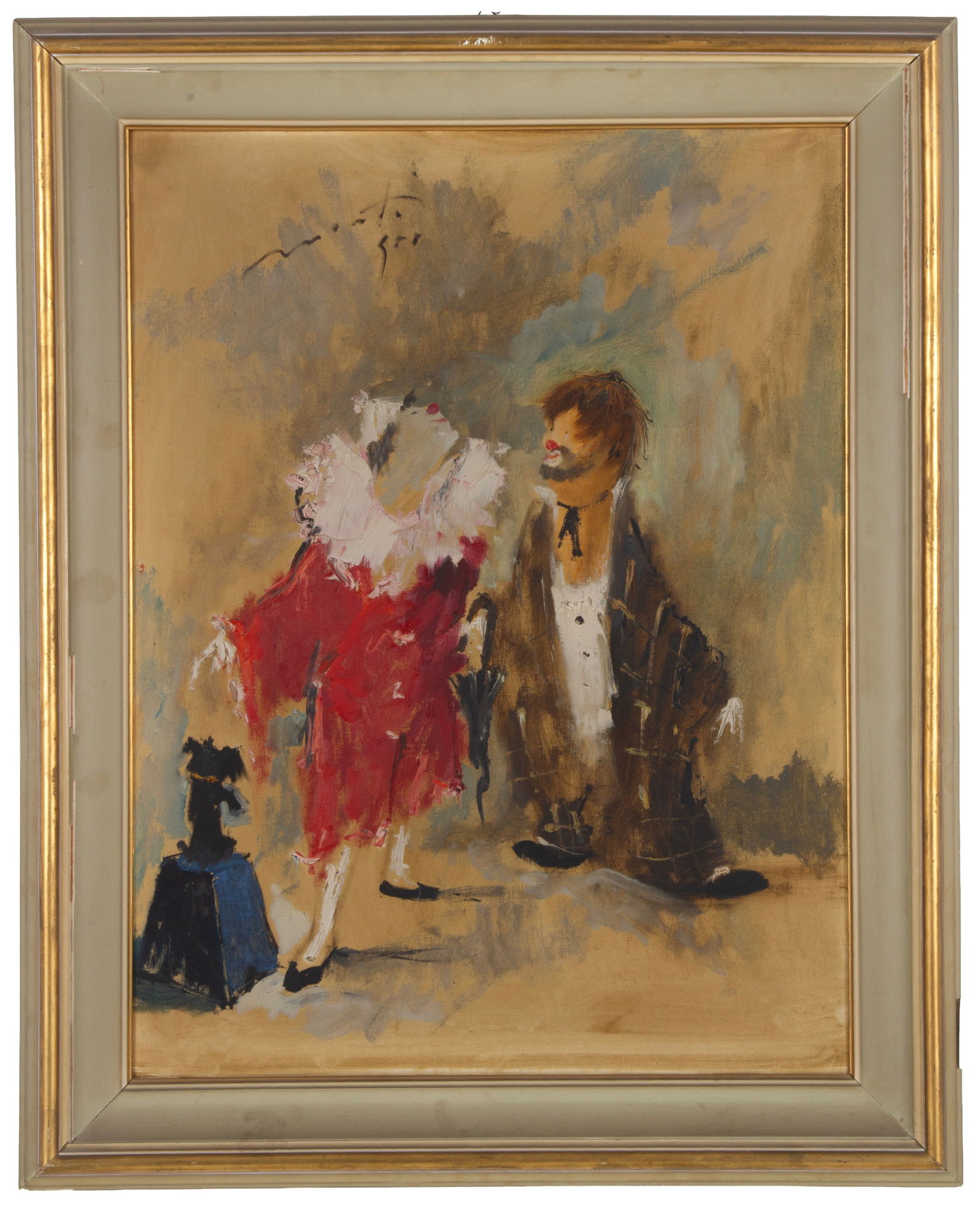 CESARINO MONTI. Painting "CLOWNS" (1 of 4)