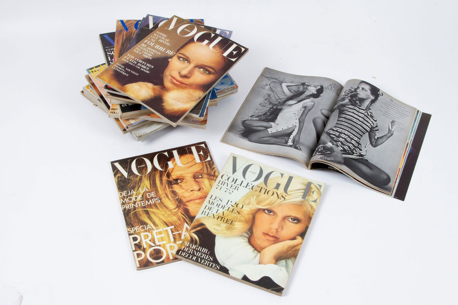 Sixty-eight issues of Vogue Italia and Vogue Paris (1 of 2)