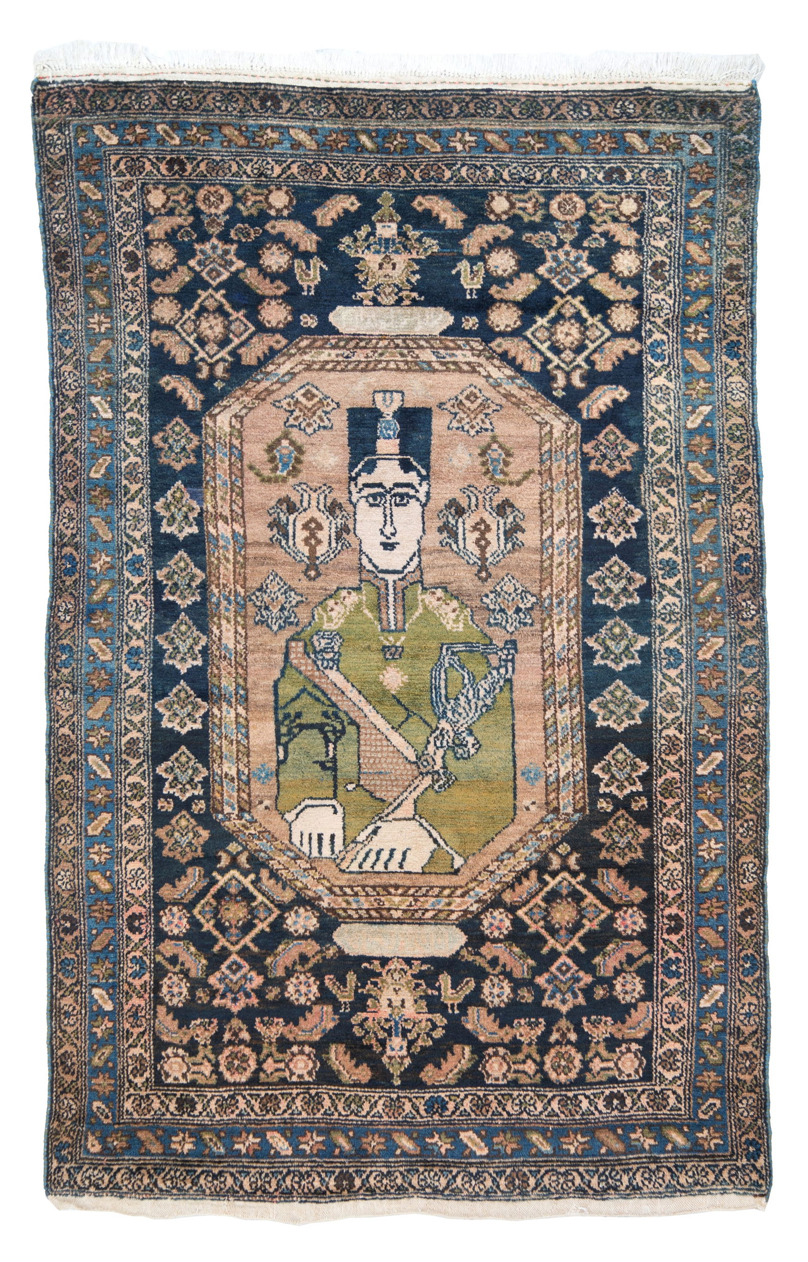 Hamedan figured carpet MOHAMMAD SHAH QAJAR. Persia (1 of 8)