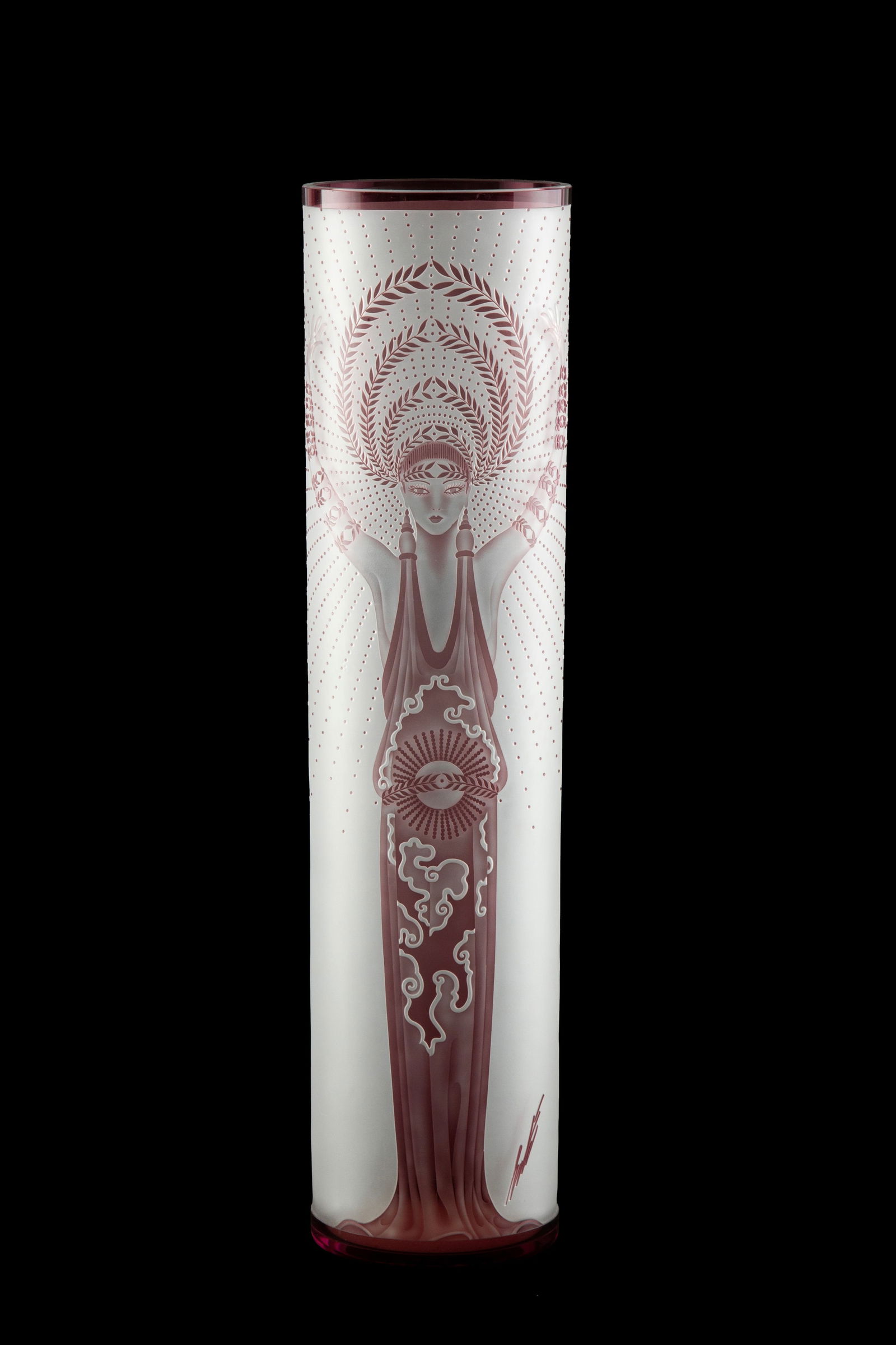 ERTE'. Diana crystal vase. SEVENARTS (1 of 4)