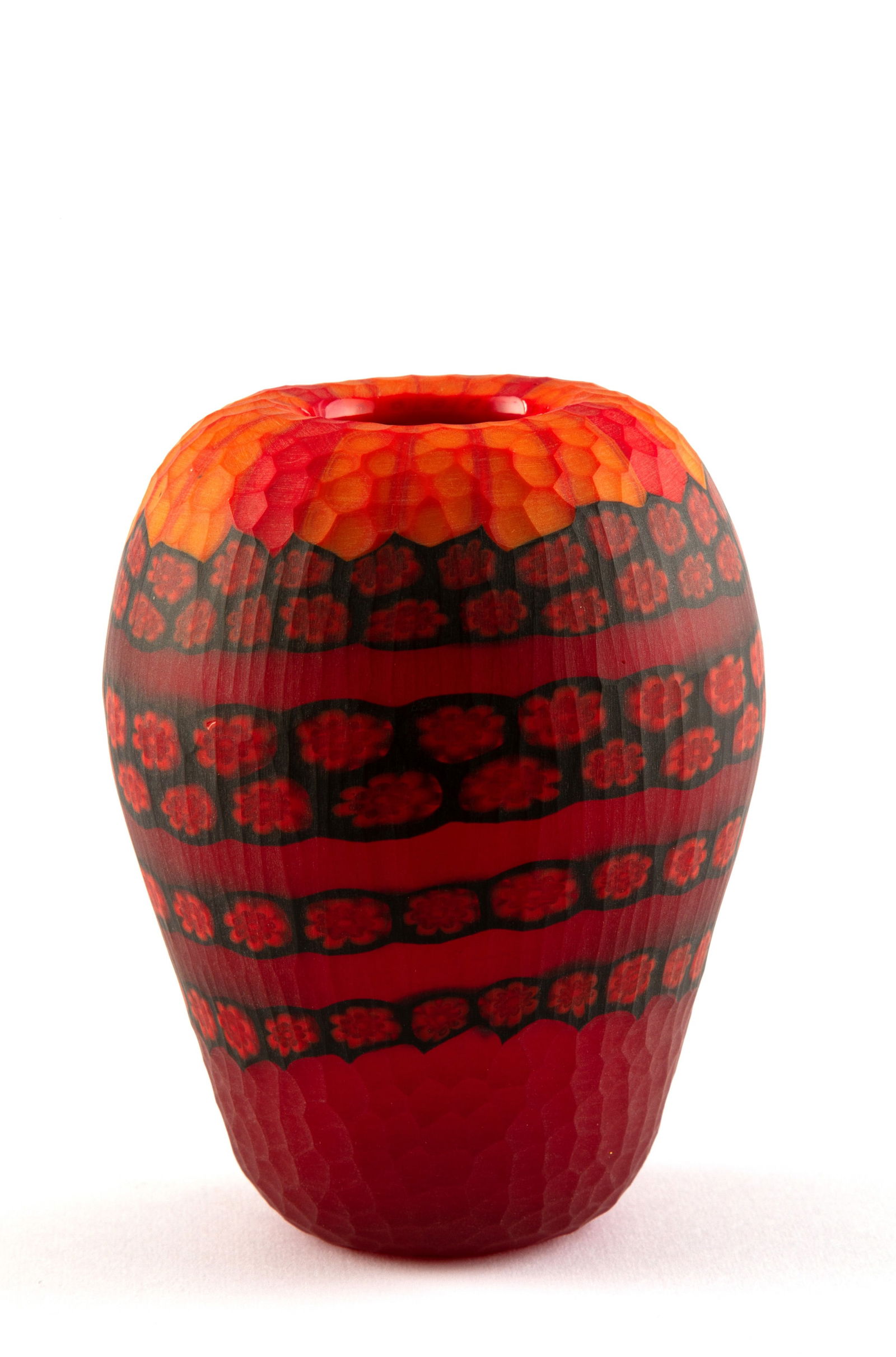 VITTORIO FERRO. Faceted glass vase (1 of 4)