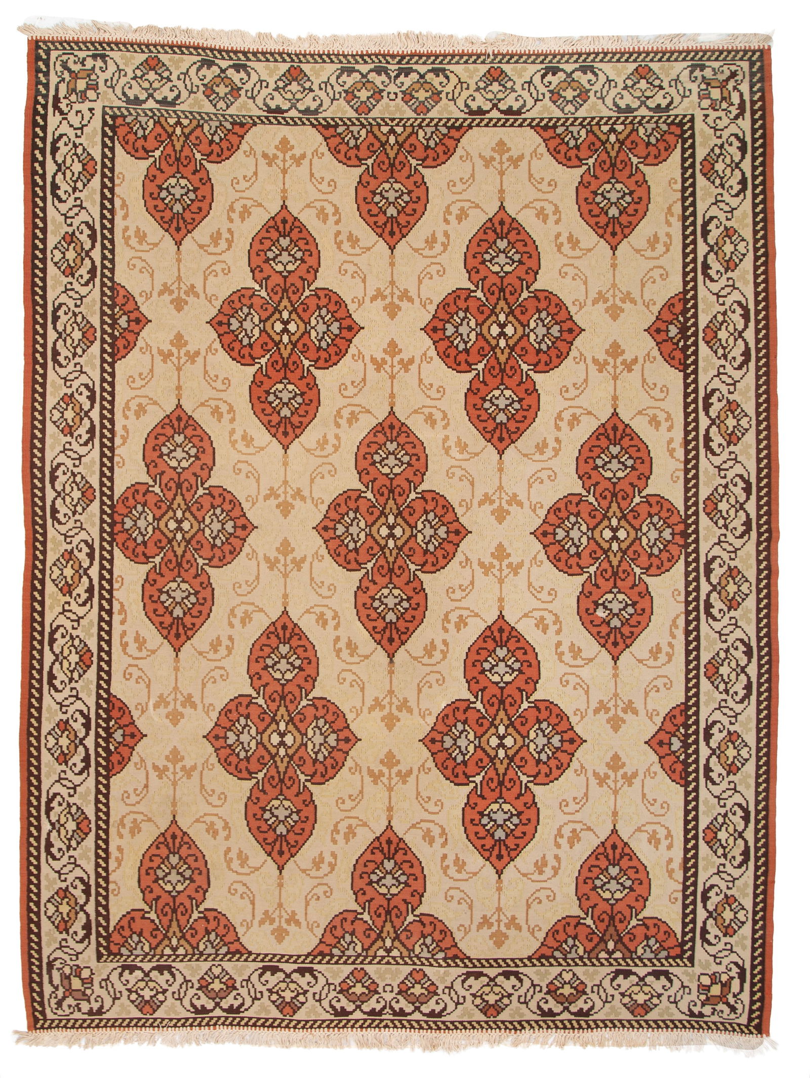 Balkan kilim. Eastern Europe: Balkan kilim. Eastern Europe. First half of the 20th century. Good condition. 310x230 cm approx. Kilim area Balcanica. Est Europa. Prima meta' del XX secolo. Buono stato di conservazione. 310x230 cm c