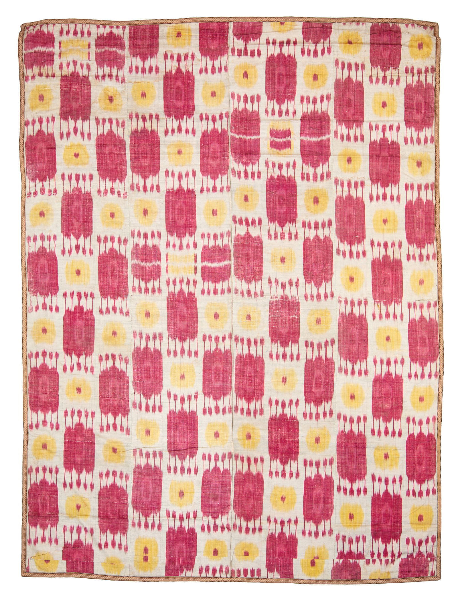 Ikat silk fabric with a pomegranate design. Uzbekistan. (1 of 5)