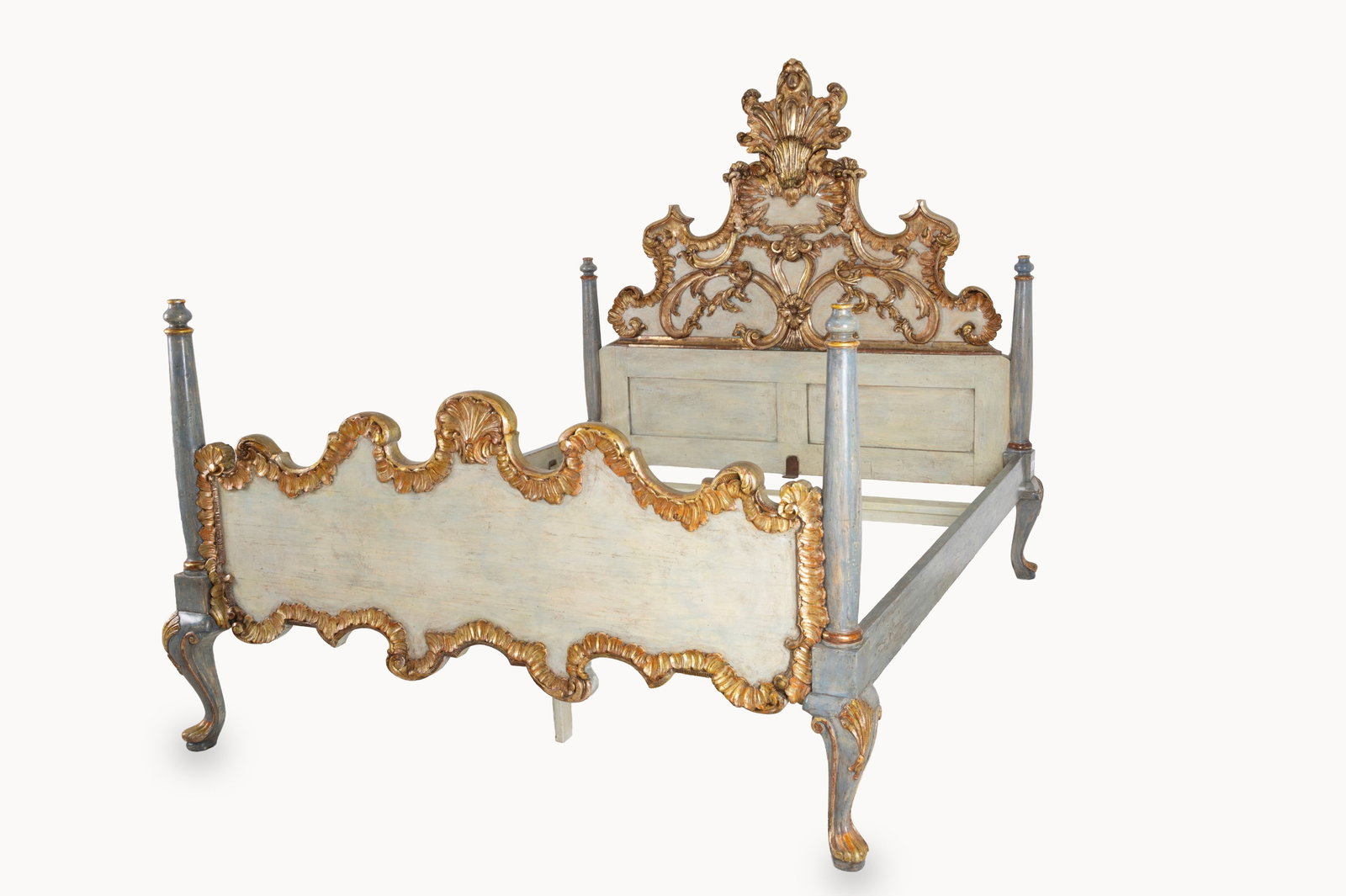Letto in legno laccato e dorato (1 of 5)