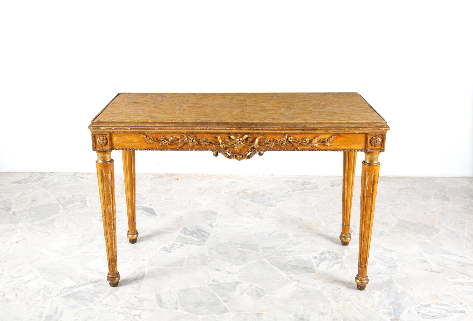 Consolle con piano in marmo (1 of 6)