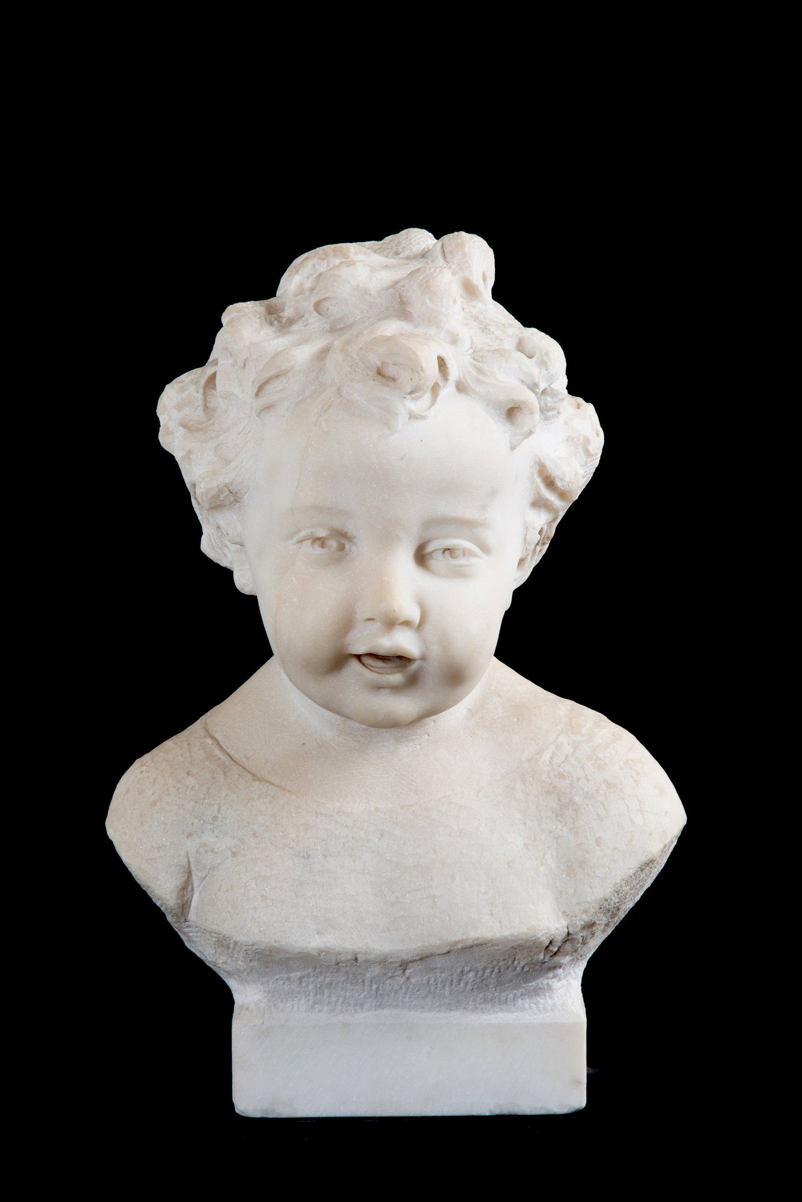 Scultura in marmo "BUSTO DI BIMBO" (1 of 4)