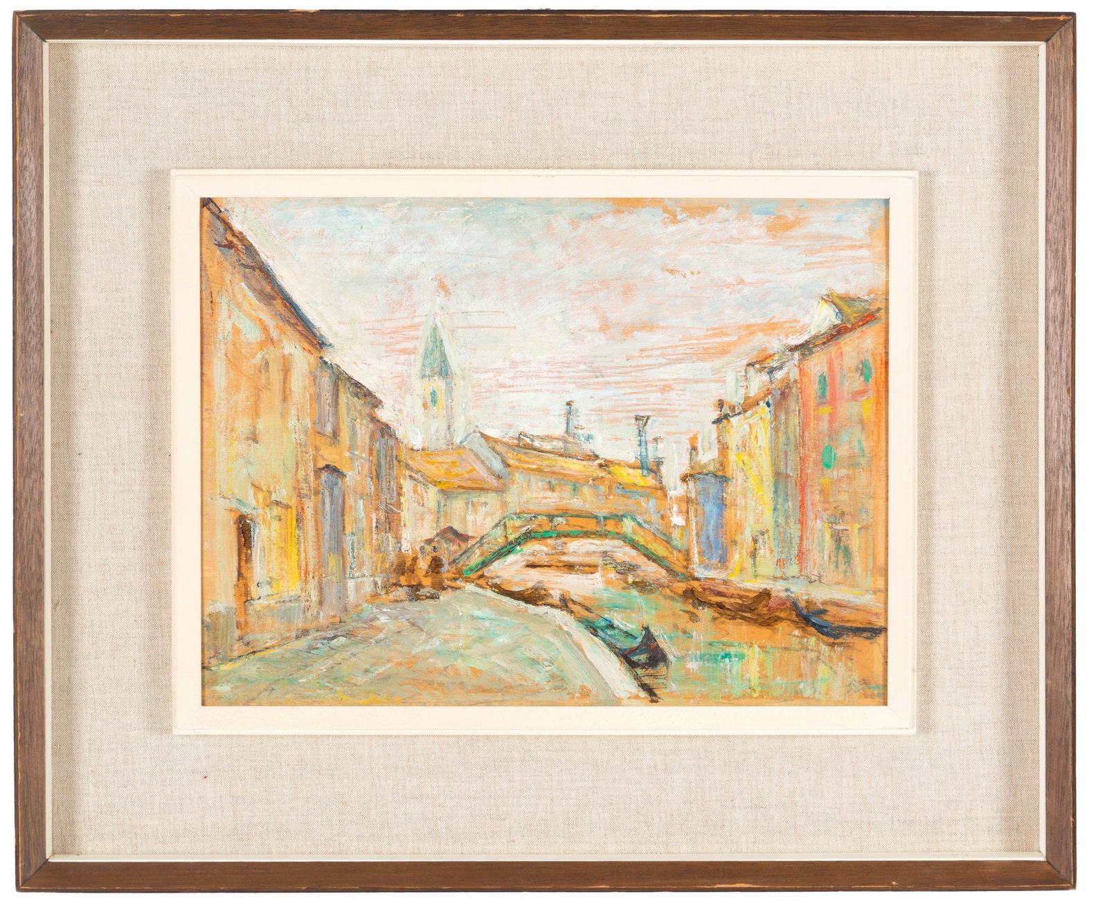 MARIO VELLANI MARCHI. Dipinto "BURANO": MARIO VELLANI MARCHI (Modena 1895 - Milano 1979). Oil painting on panel depicting "BURANO". Signed and dated '64 lower right. Framed. 30x39.5 cm approx. MARIO VELLANI MARCHI (Modena 1895 - Milano 1979