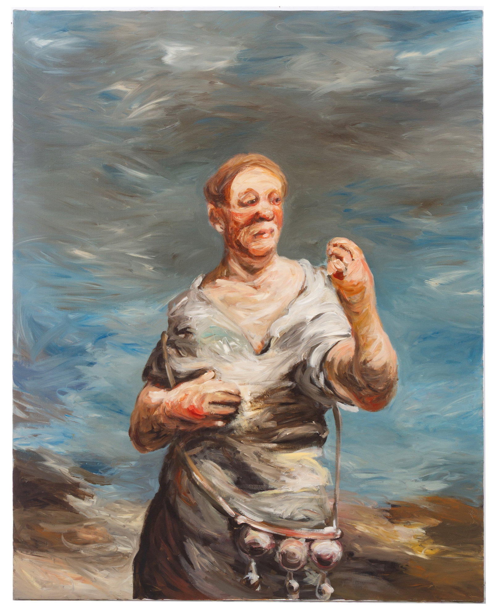 BENEDICTE PEYRAT. Acrylic "SOI-MEME COMME UN AUTRE": BENEDICTE PEYRAT (Parigi 1967). Acrylic on canvas titled "SOI-MEME COMME UN AUTRE". Signed and dated 2007 on the back. With a certificate of authenticity on photographic paper from Galleria Paolo Curt